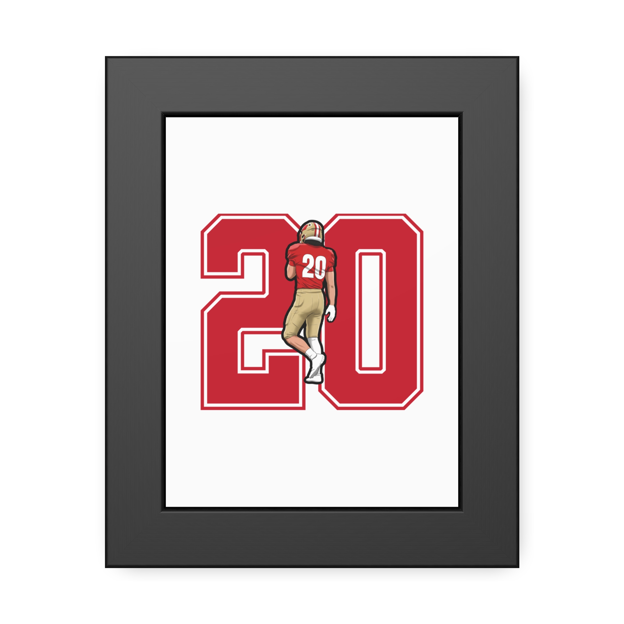 Framed Poster — character_number in Black
