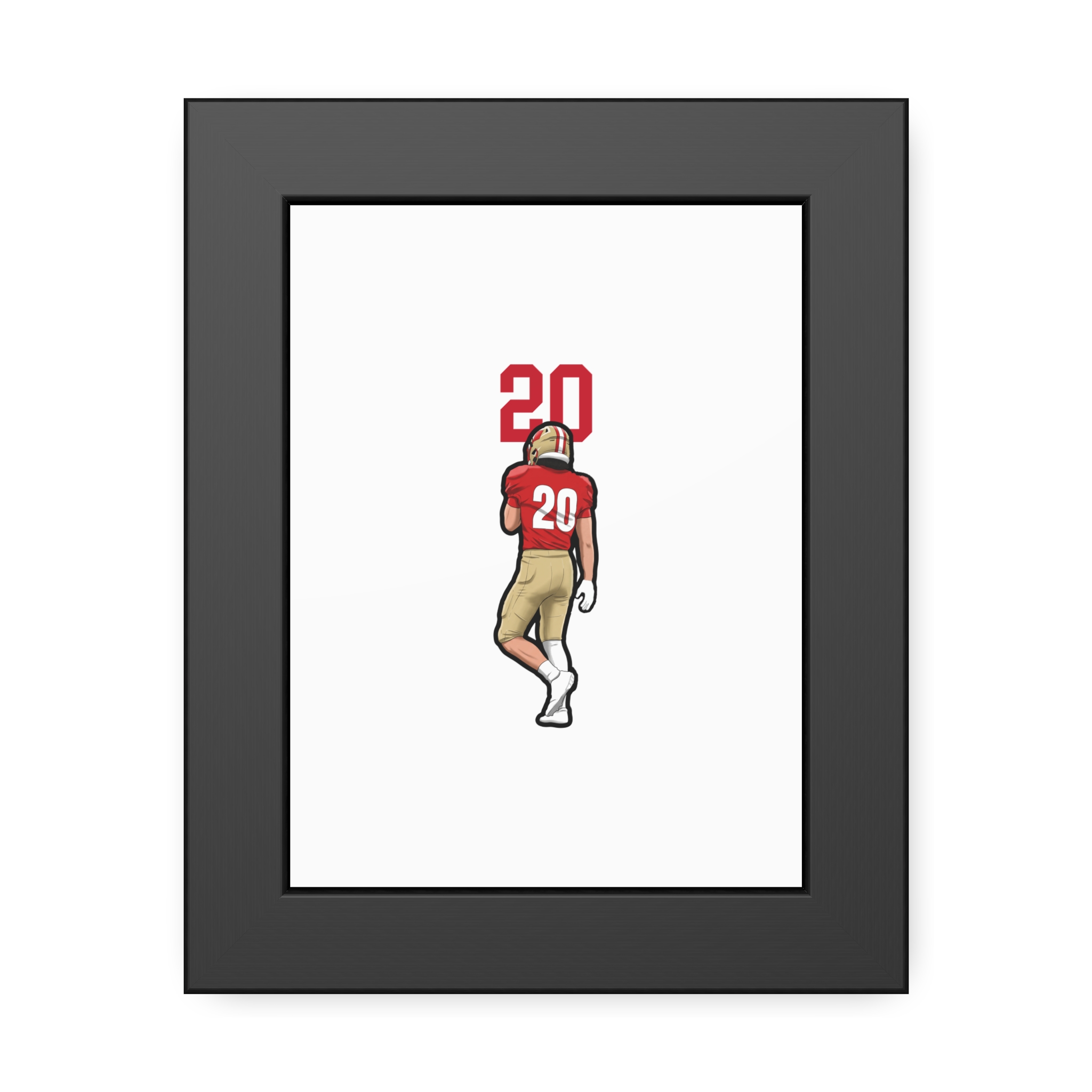 Framed Poster — character_number_top in Black