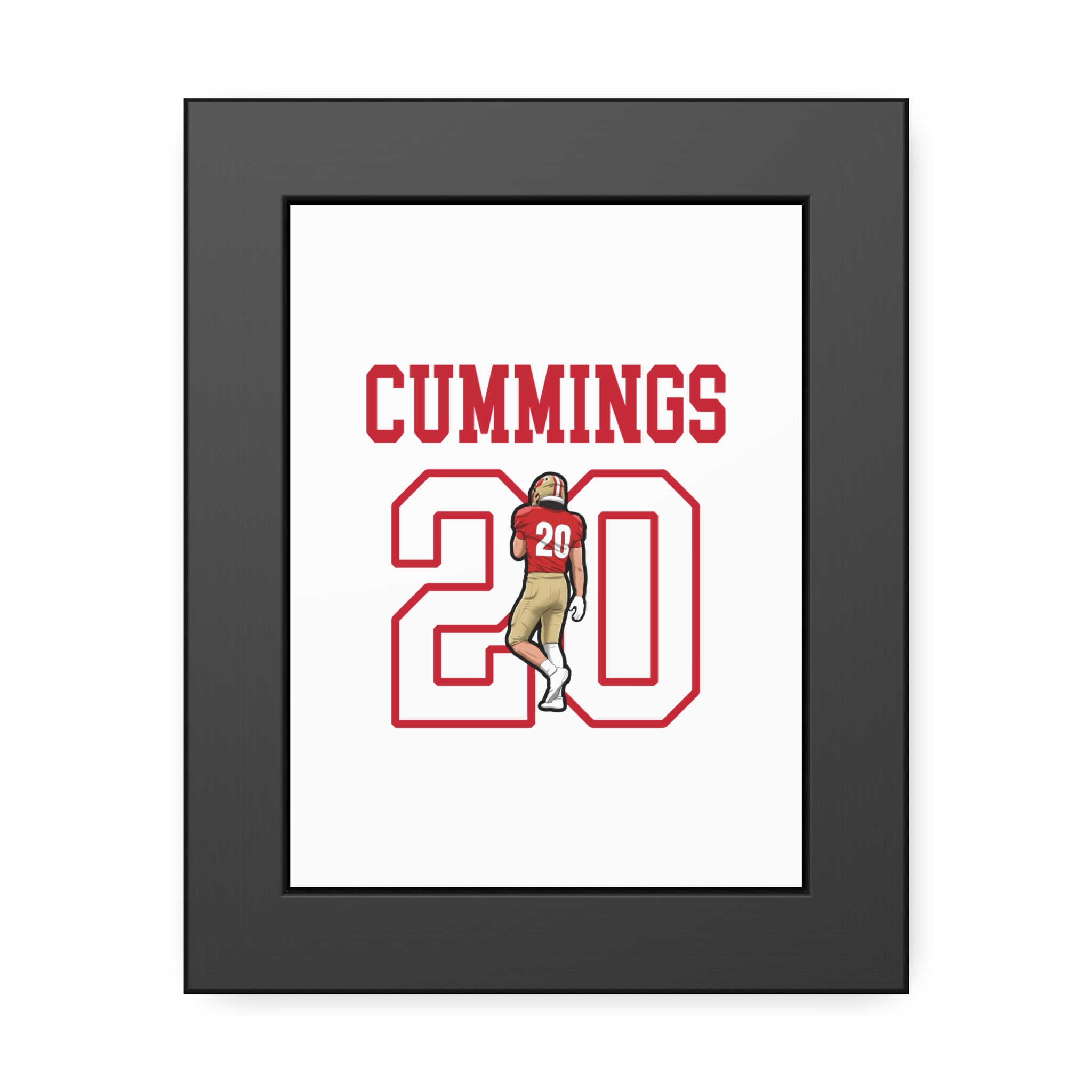 Framed Poster — character_shirsey in Black