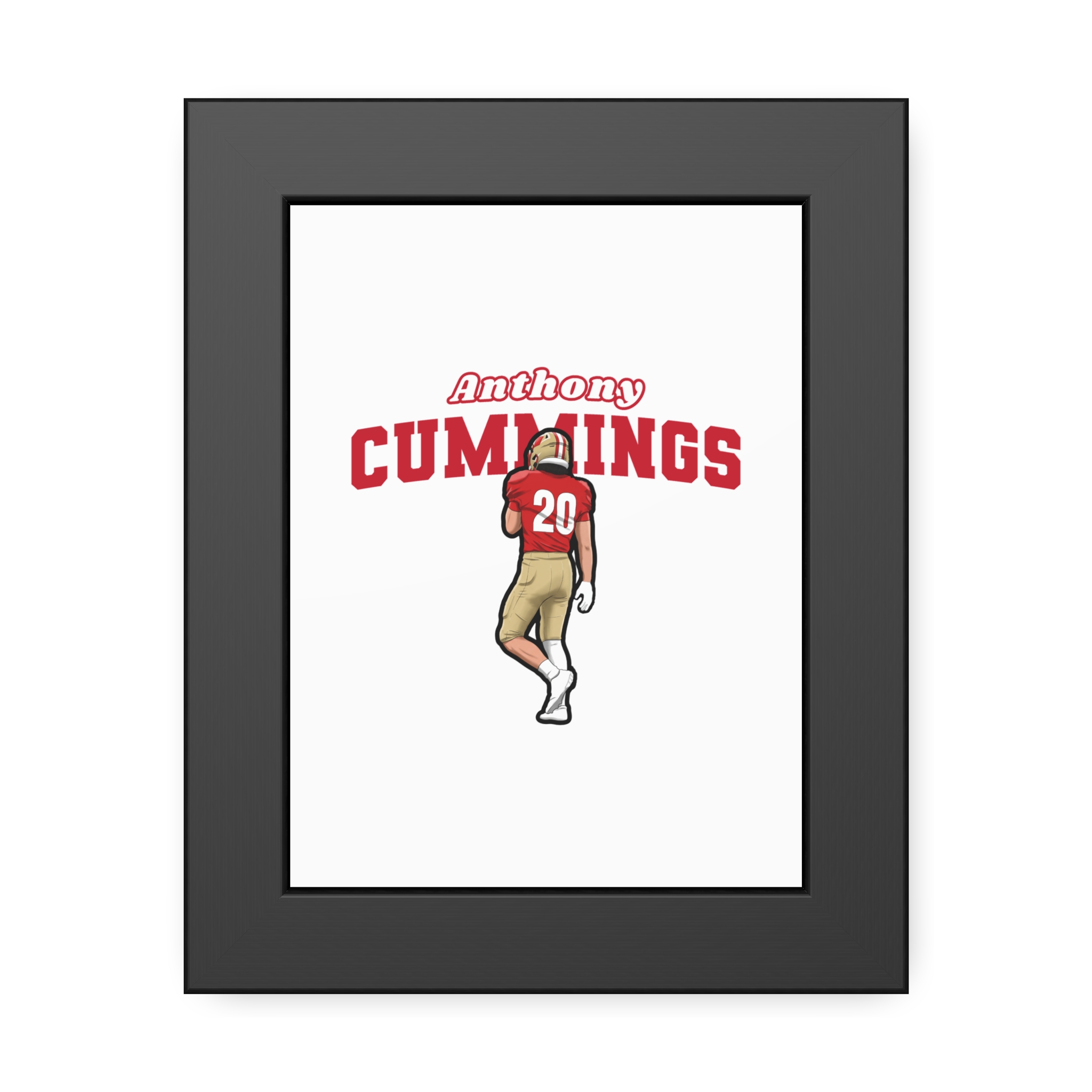 Framed Poster — character_name_arch in Black