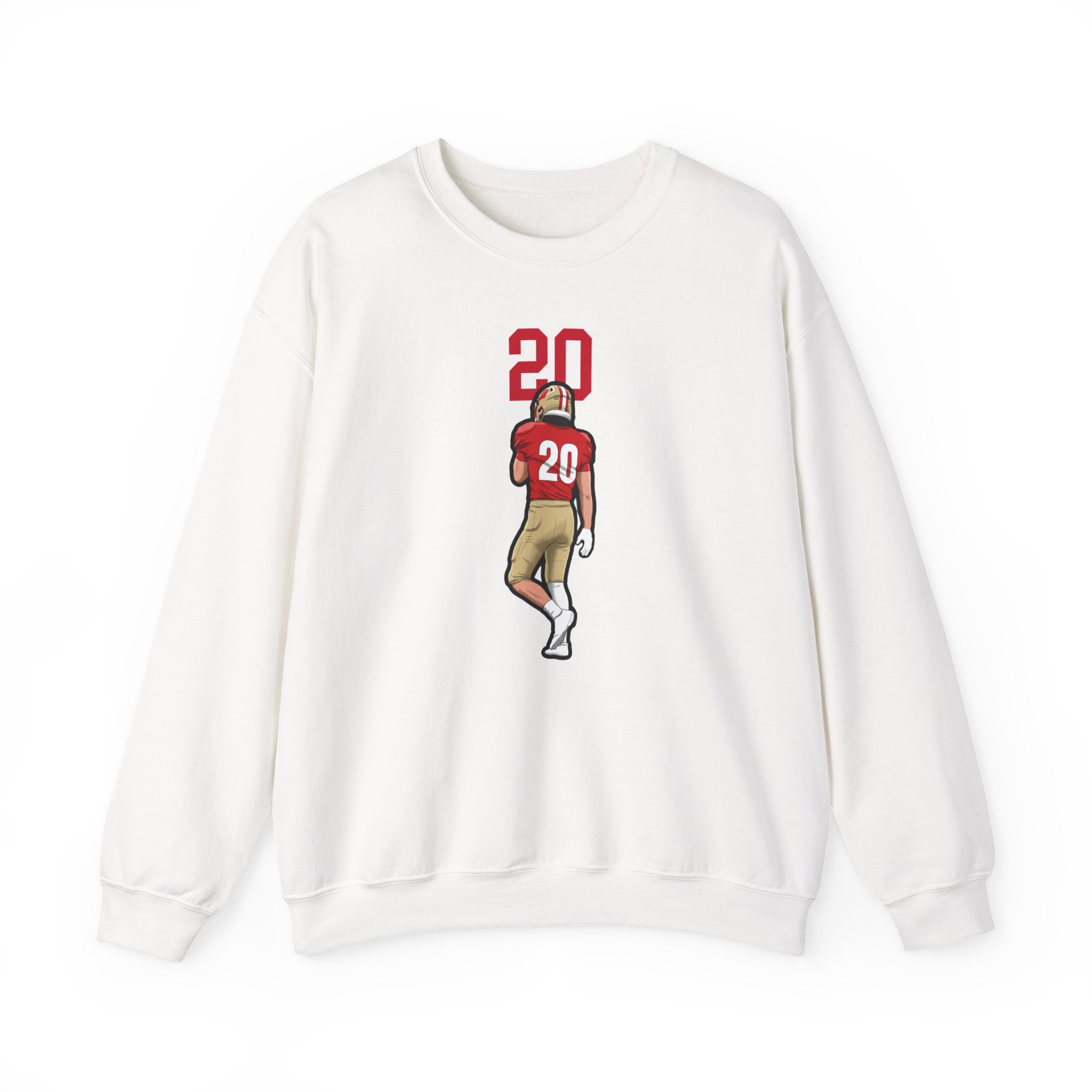 Crewneck Sweatshirt — character_number_top in White