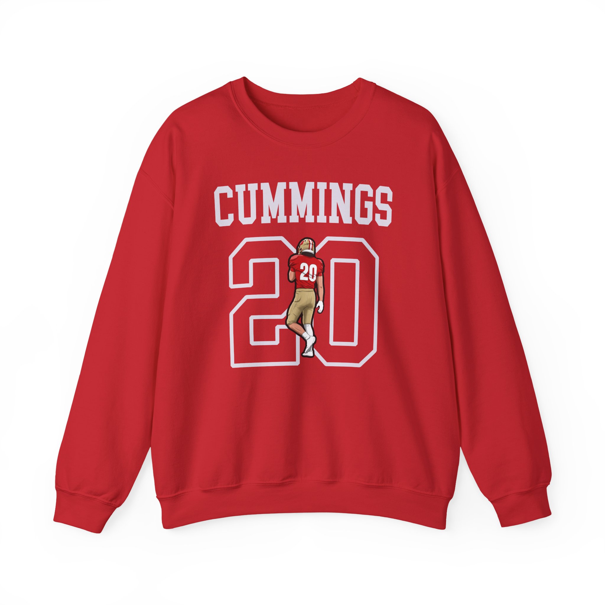Crewneck Sweatshirt — character_shirsey in Red