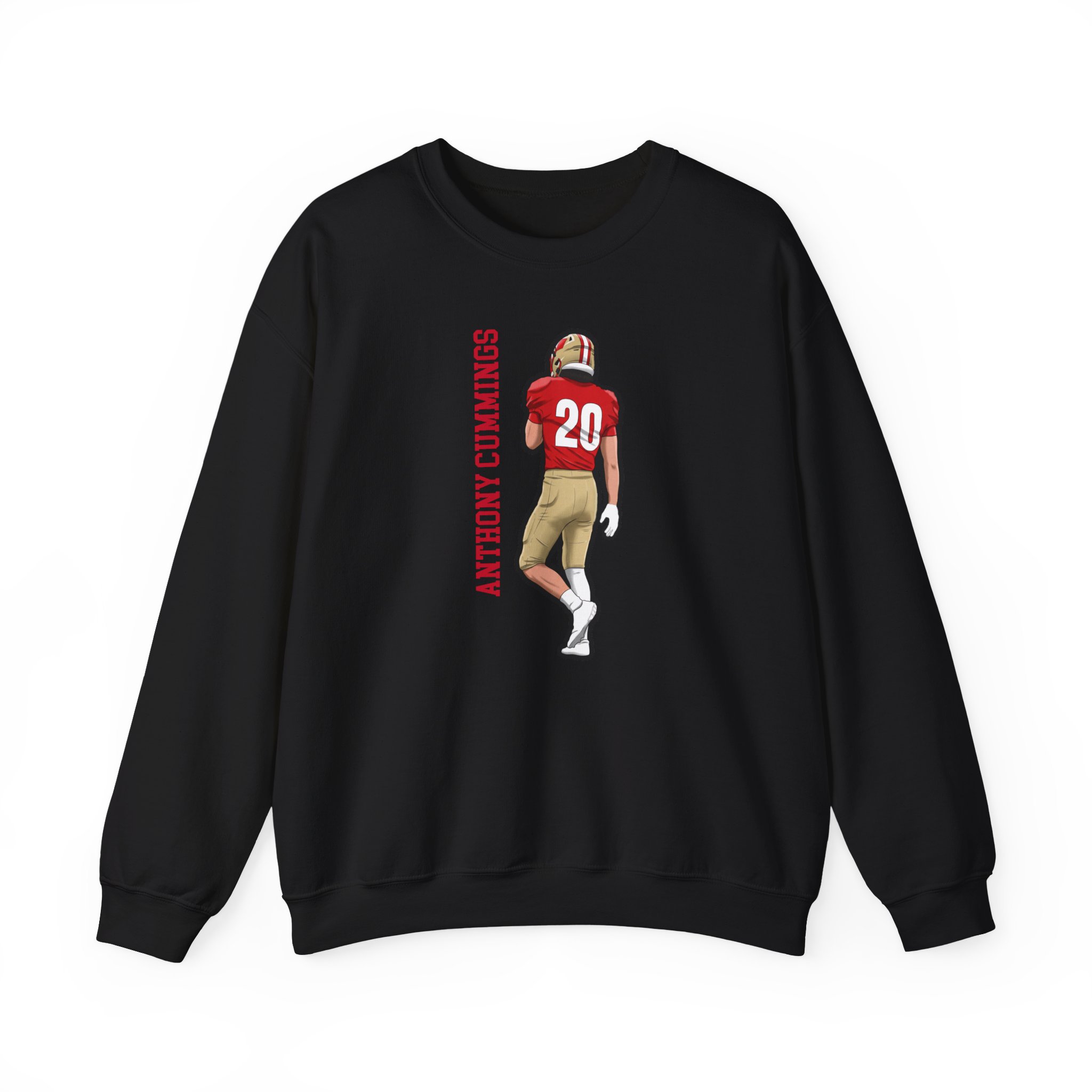 Crewneck Sweatshirt — character_name_vertical in Black