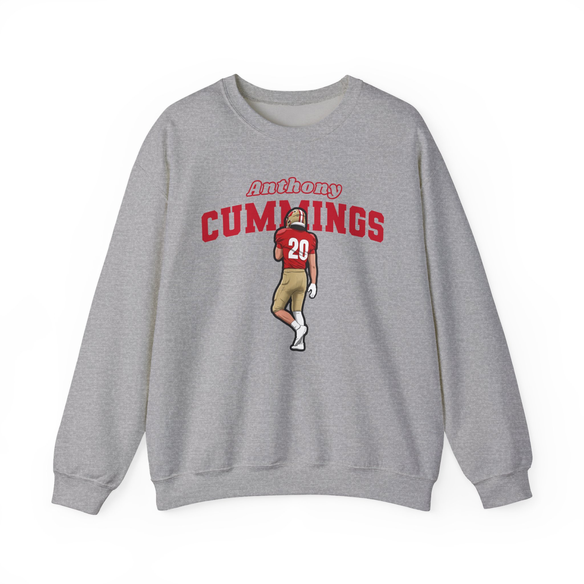 Crewneck Sweatshirt — character_name_arch in Grey