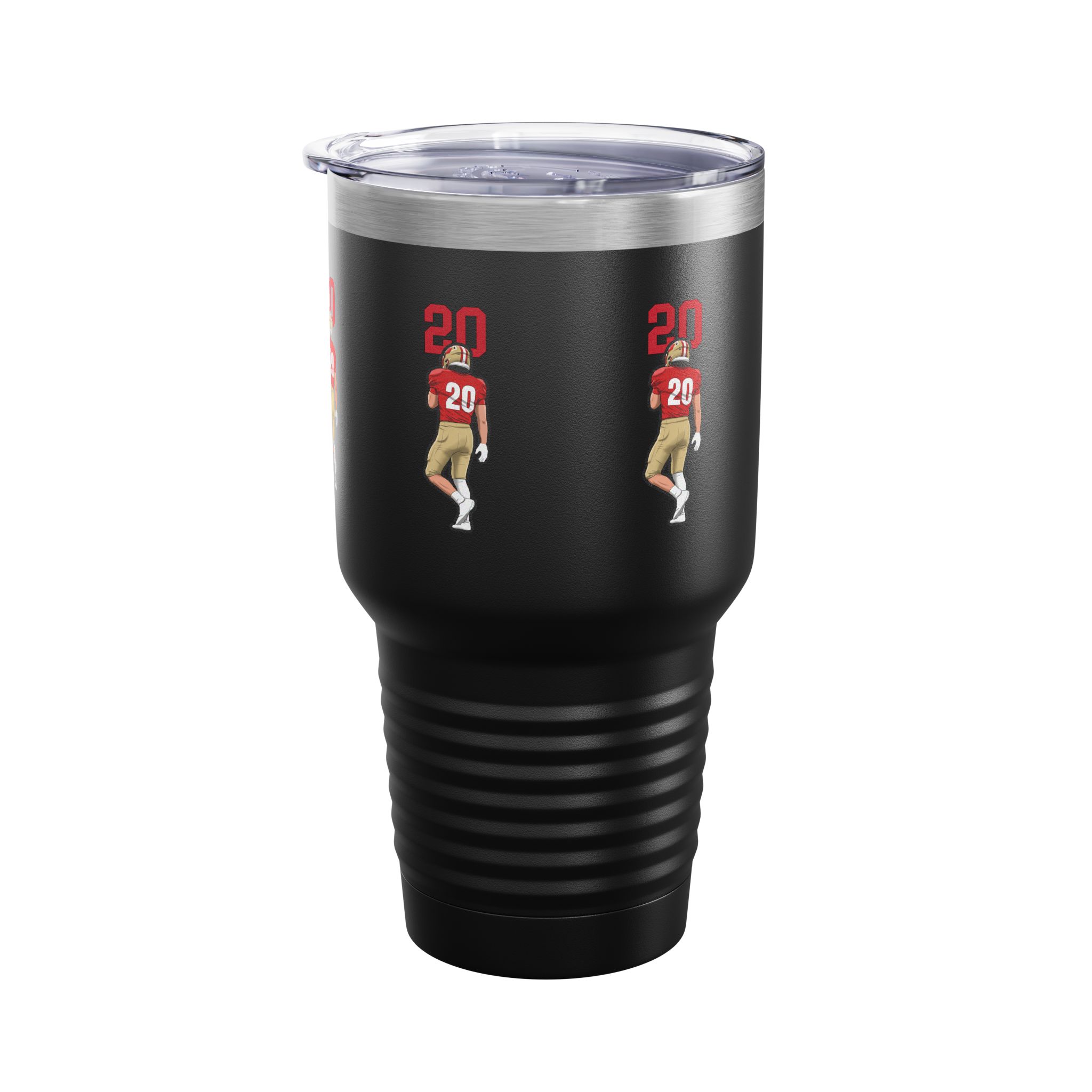 30oz Tumbler — character_number_top in Black