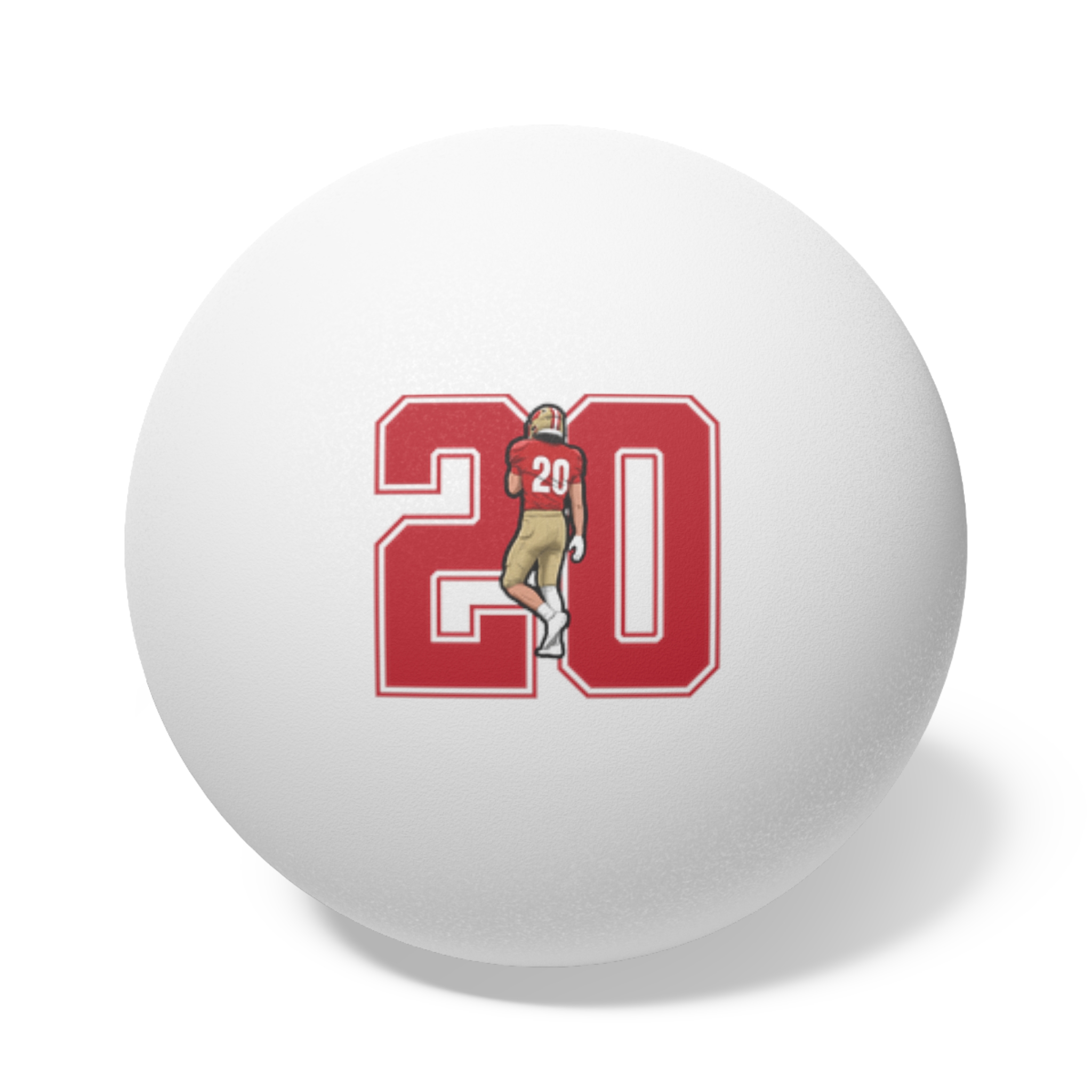 Ping Pong Balls, 6 pcs — character_number in White
