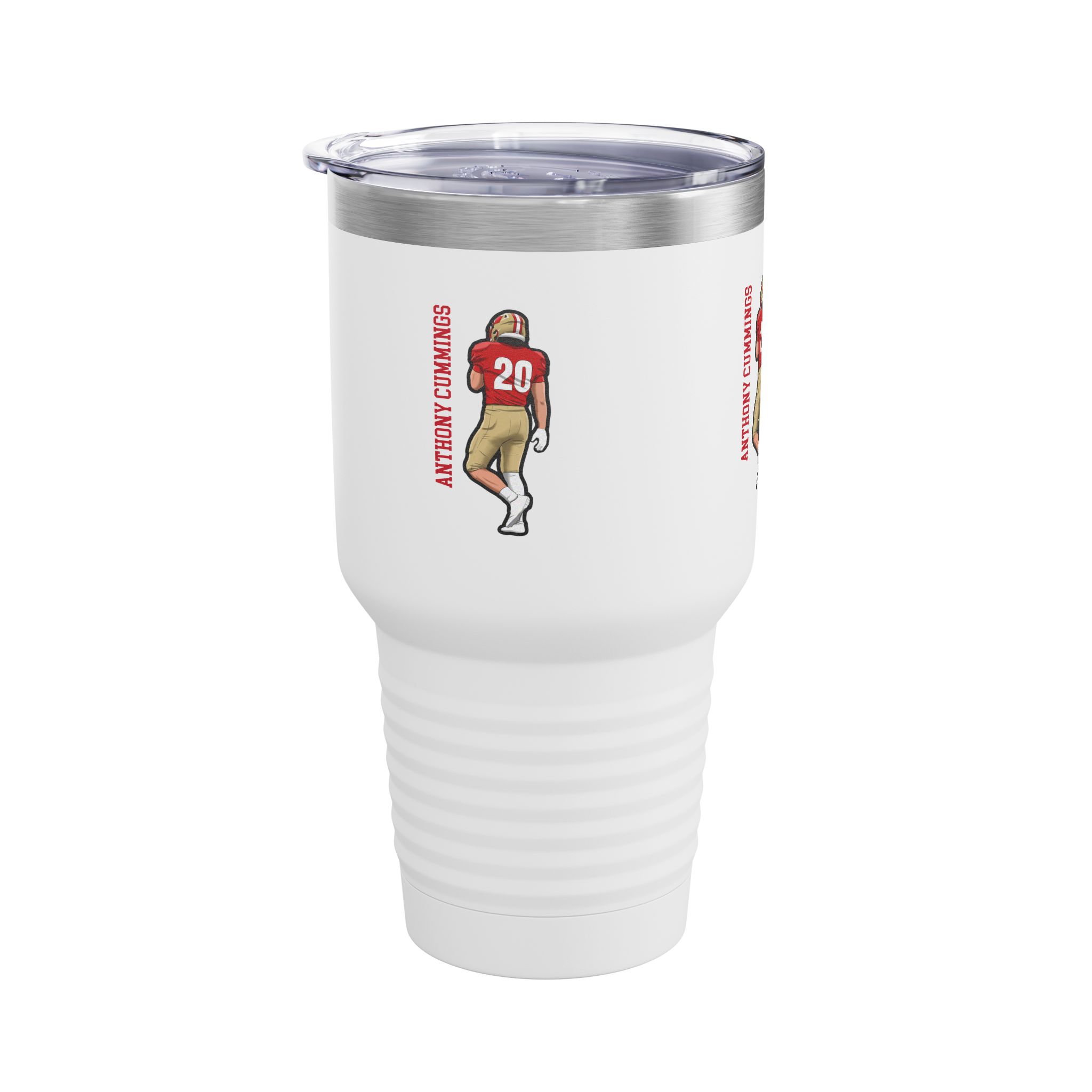 30oz Tumbler — character_name_vertical in White