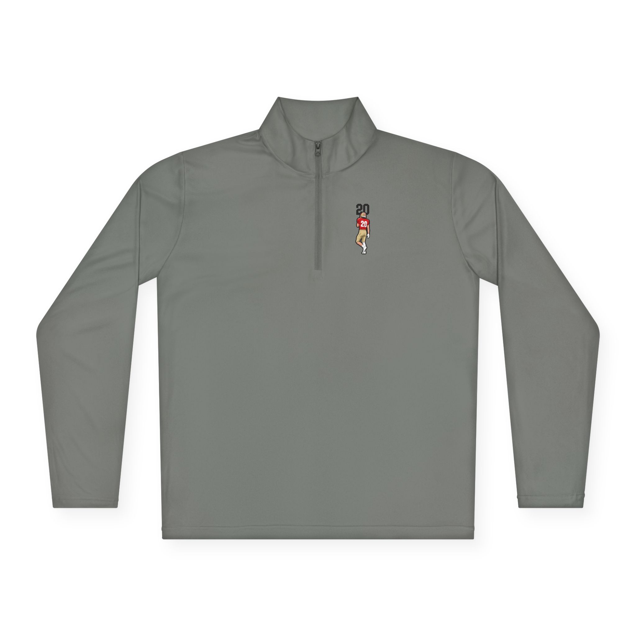 Q-Zip Pullover — character_number_top in Grey