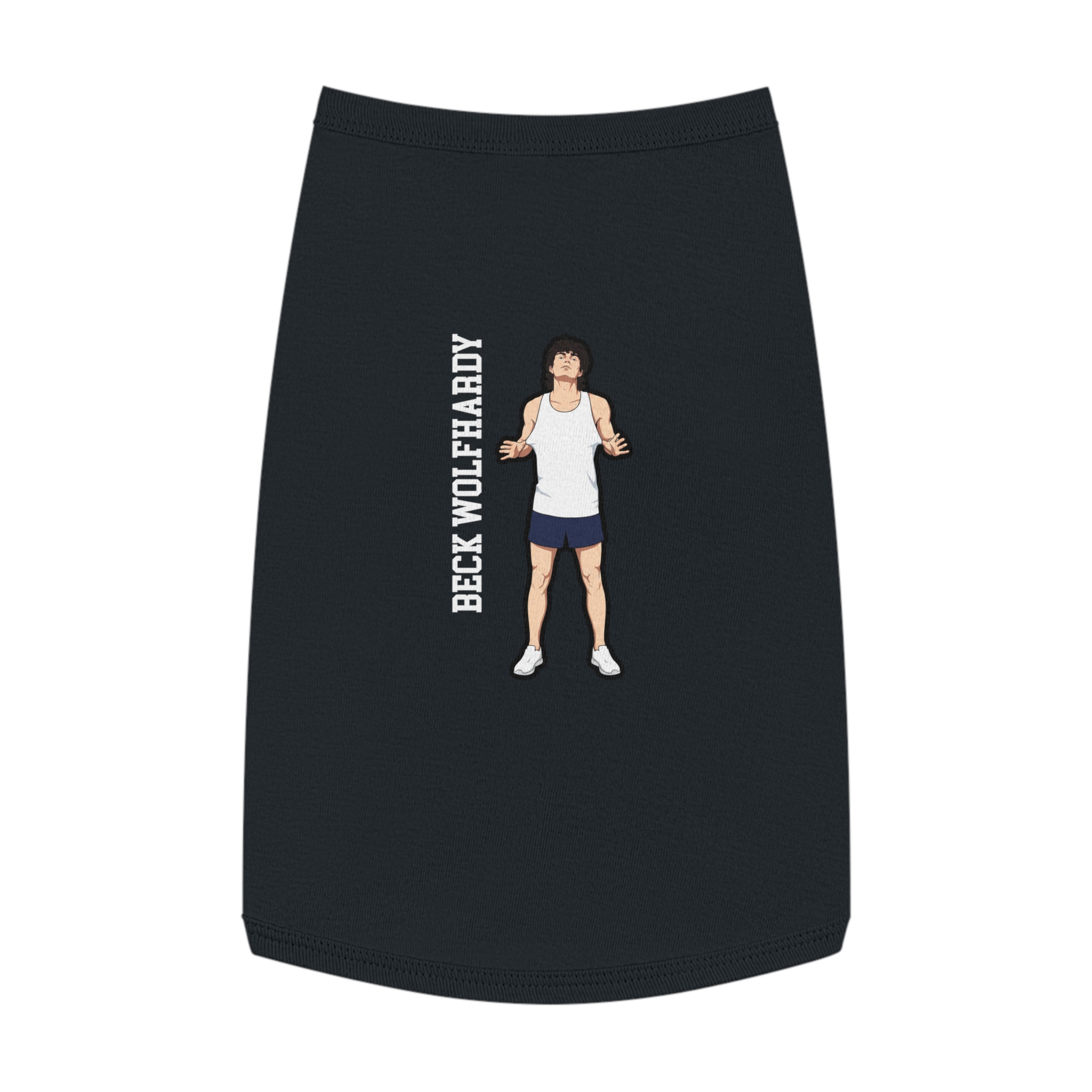 Pet Tank Top — character_name_vertical in Black