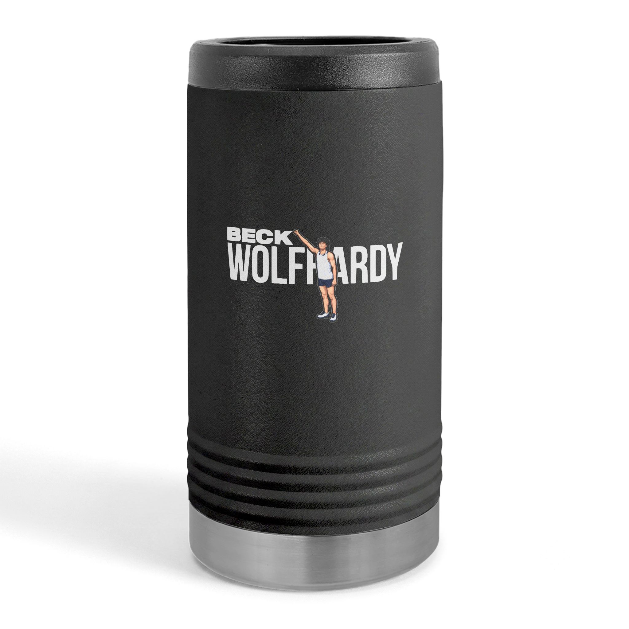 Slim Stainless Can Cooler — character_player_name in Black