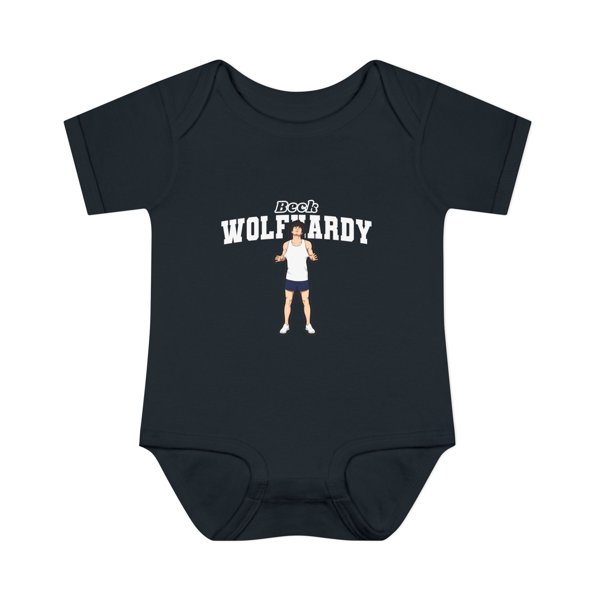 Baby Onesie — character_name_arch in Black