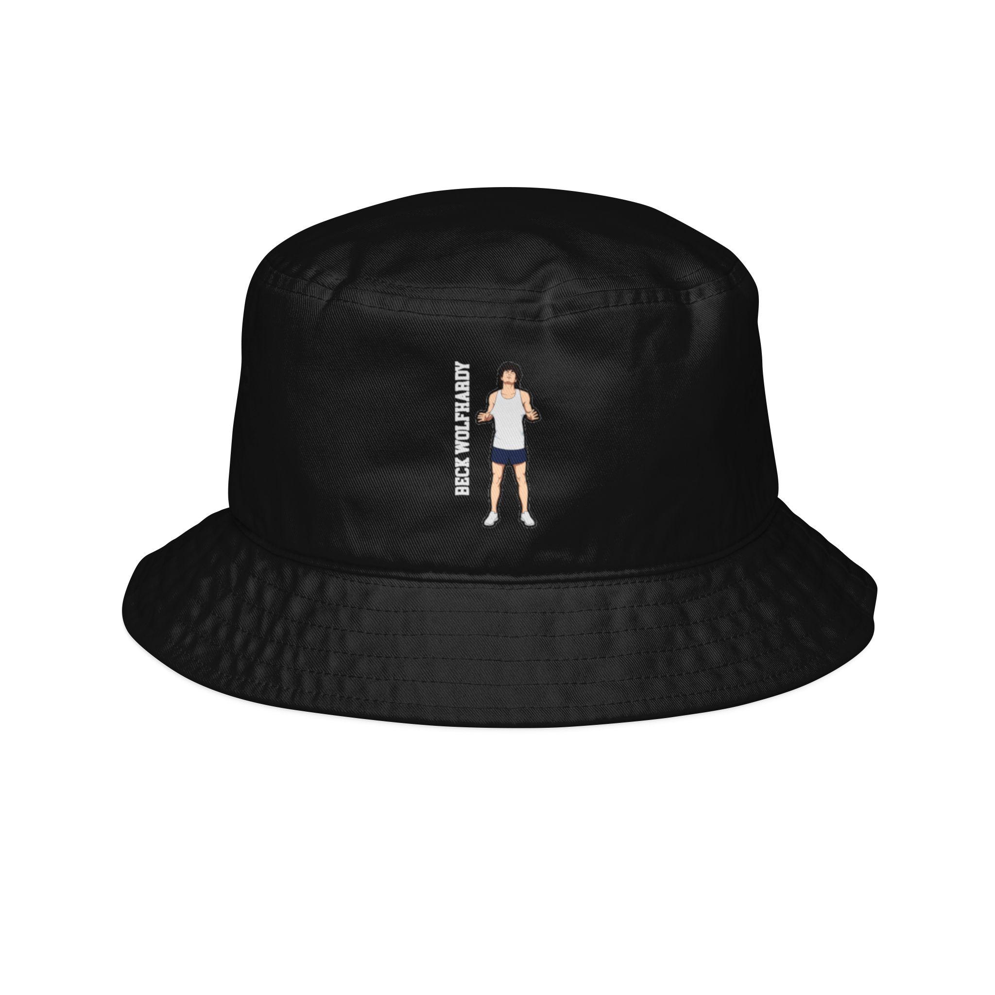 Bucket Hat — character_name_vertical in Black