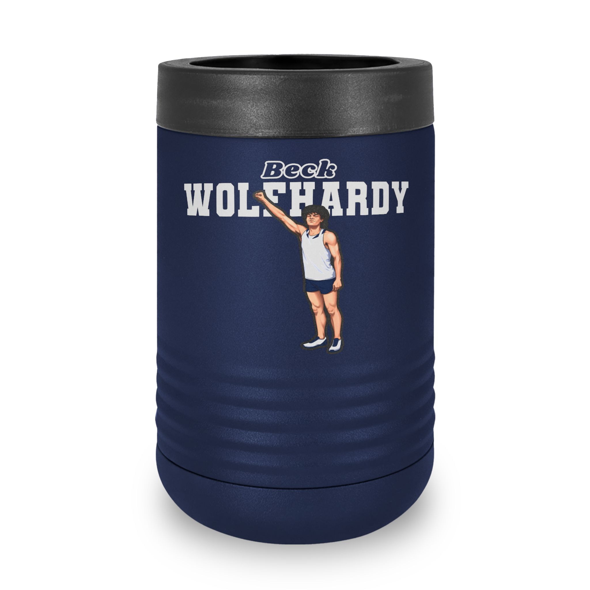 Stainless Can Cooler — character_name_arch in Navy