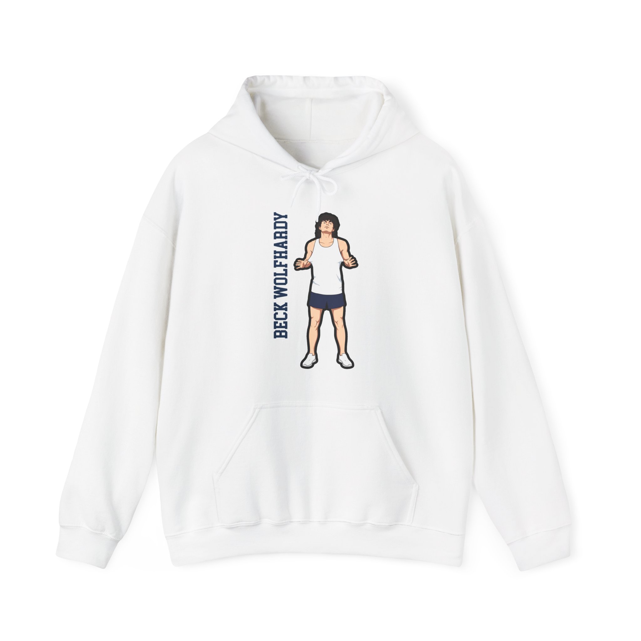 Hoodie — character_name_vertical in White