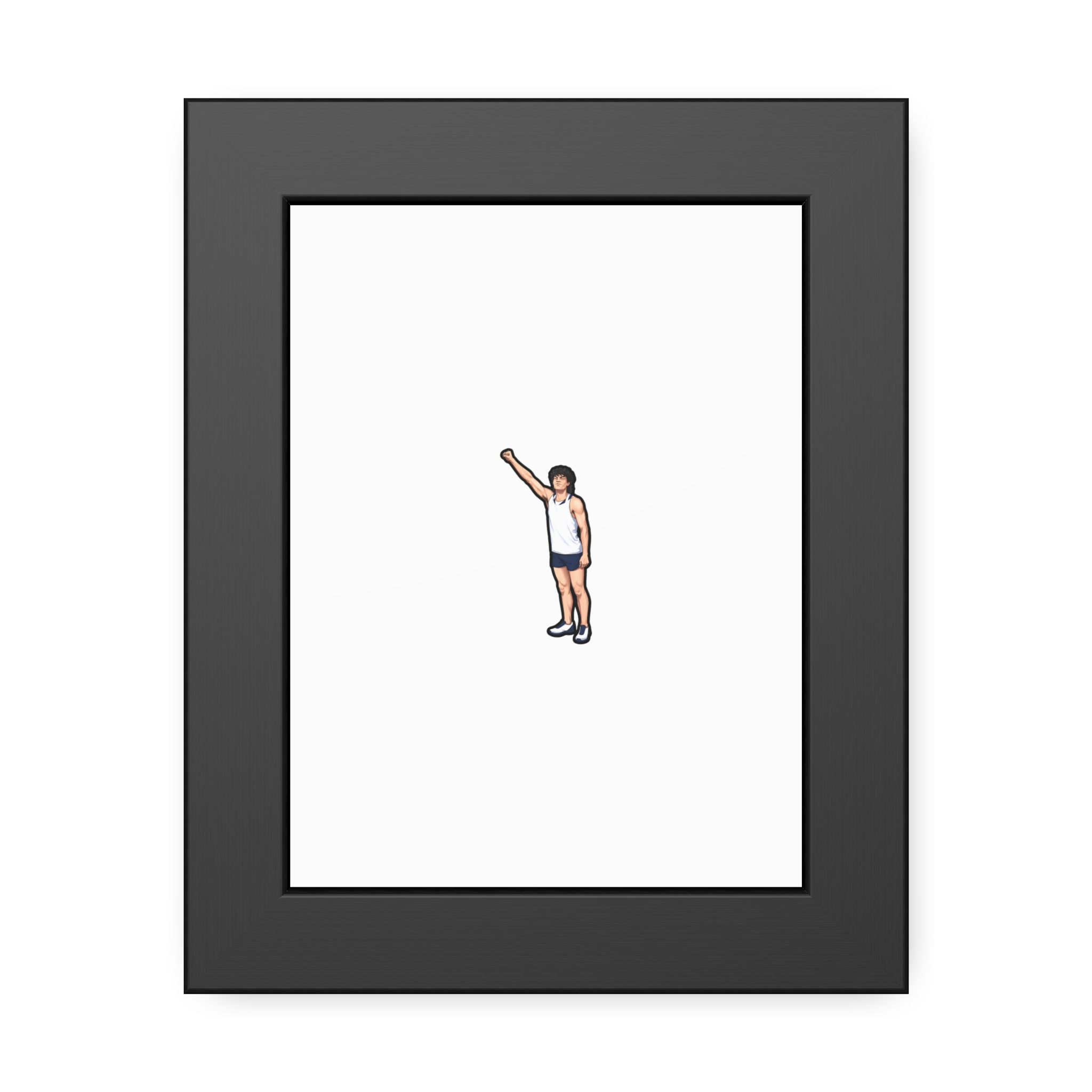 Framed Poster — character_player_name in Black