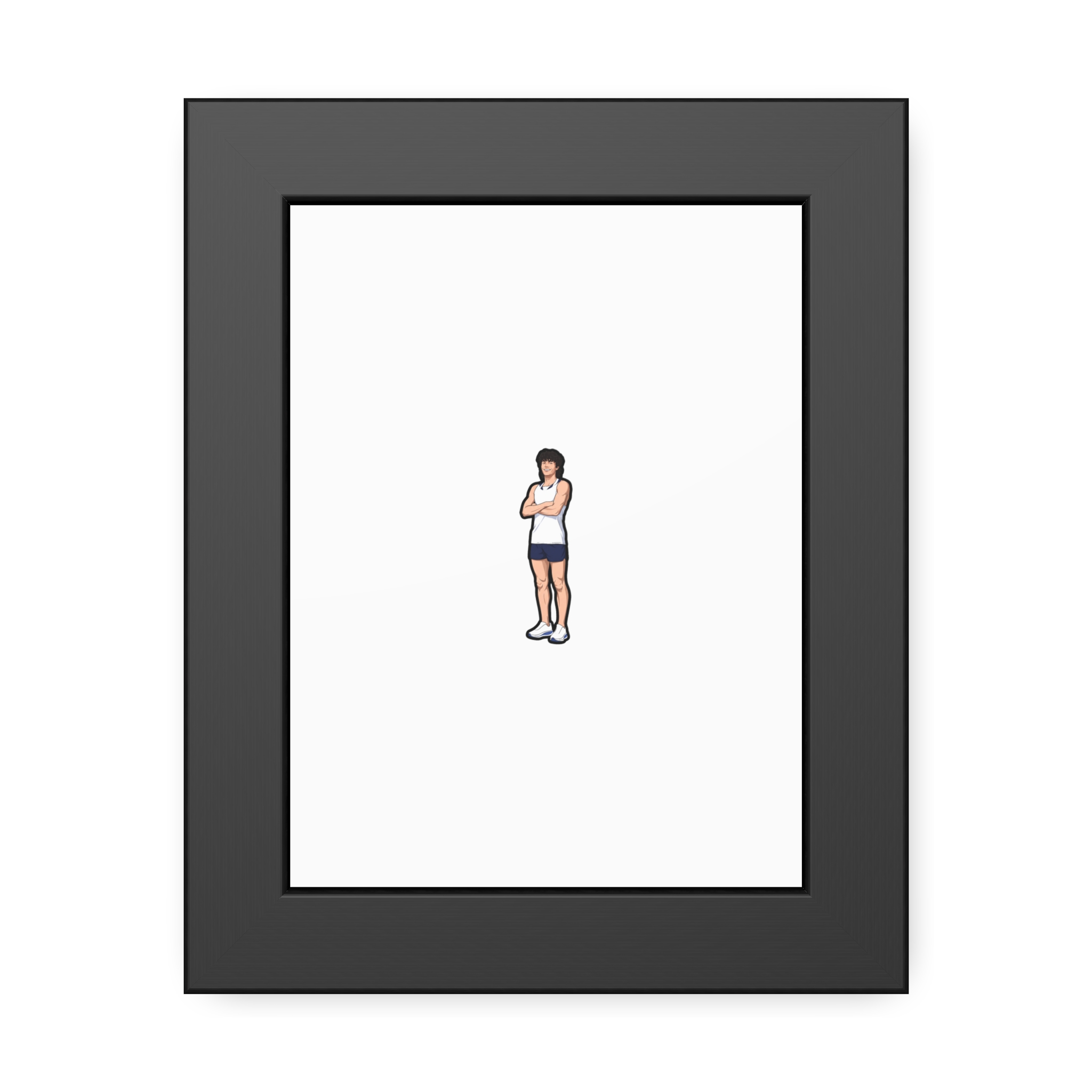 Framed Poster — character_player_name in Black
