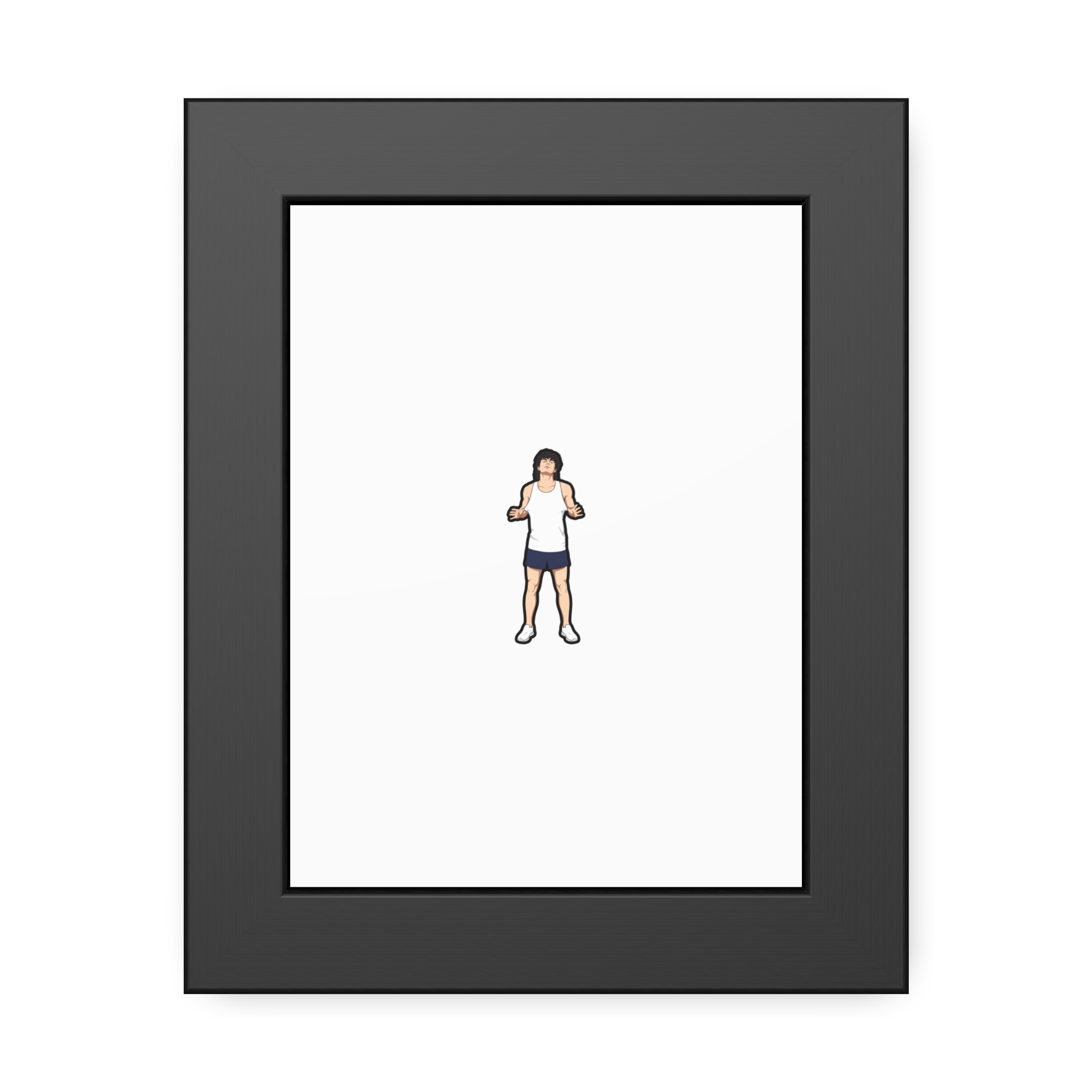 Framed Poster — character_player_name in Black