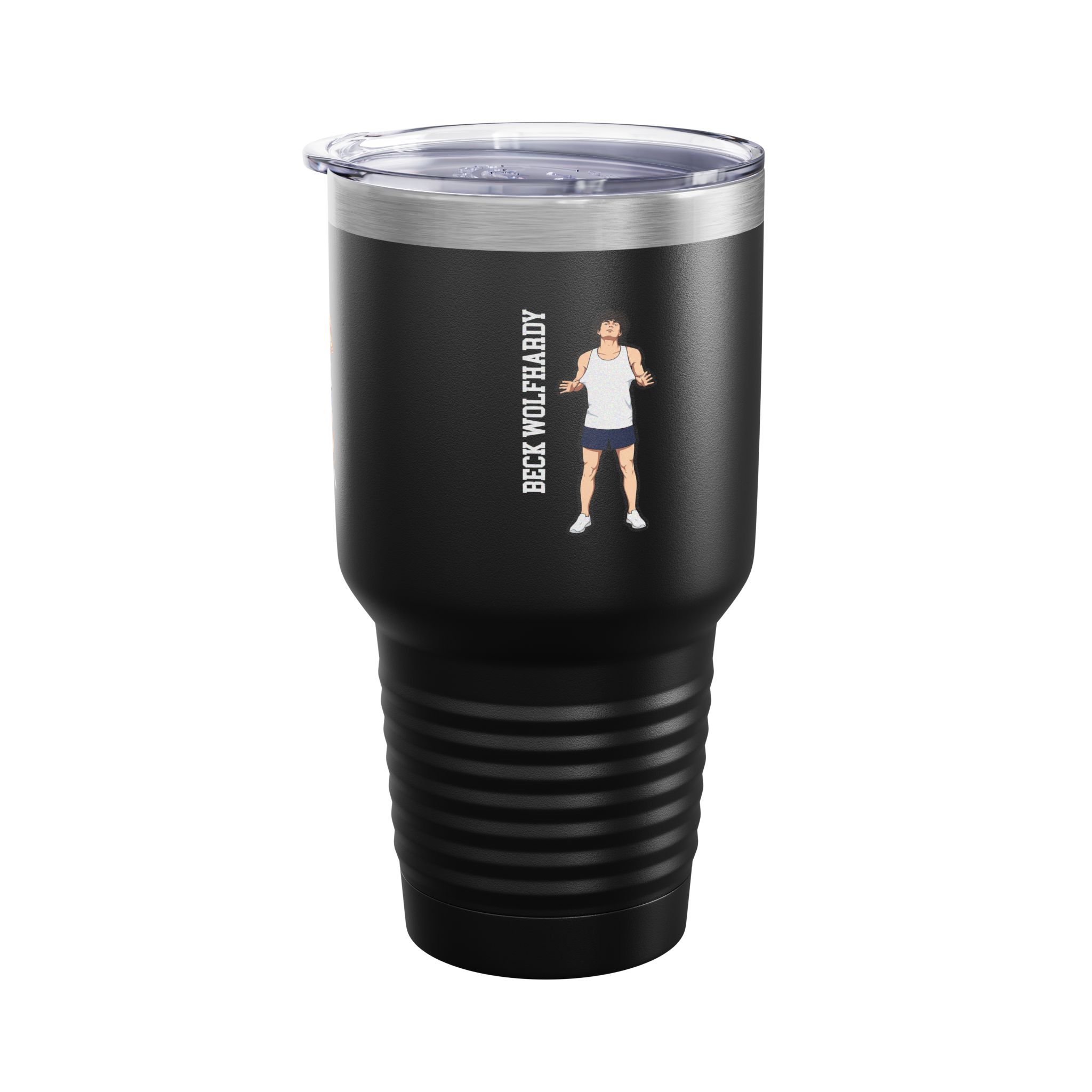30oz Tumbler — character_name_vertical in Black