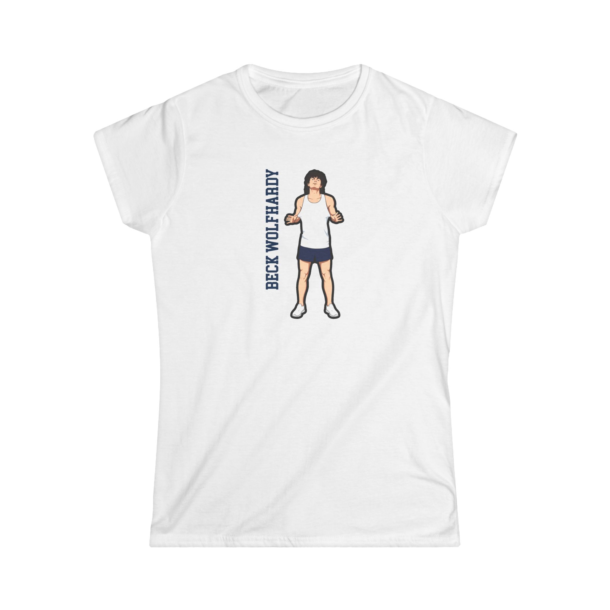 Women's Softstyle Tee — character_name_vertical in White