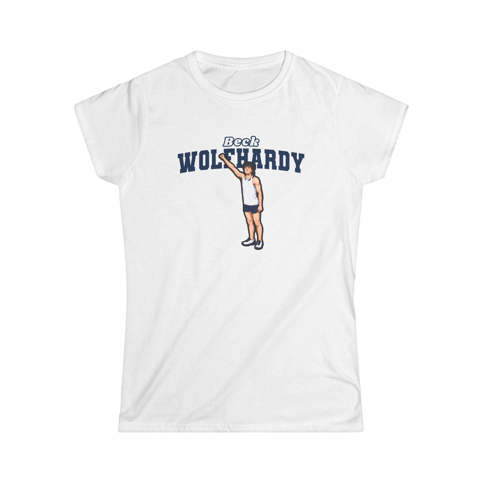 Women's Softstyle Tee — character_name_arch in White