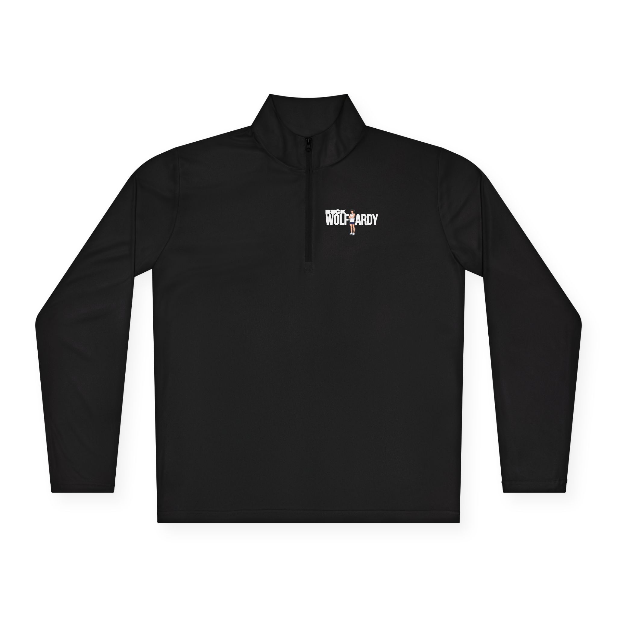 Q-Zip Pullover — character_player_name in Black