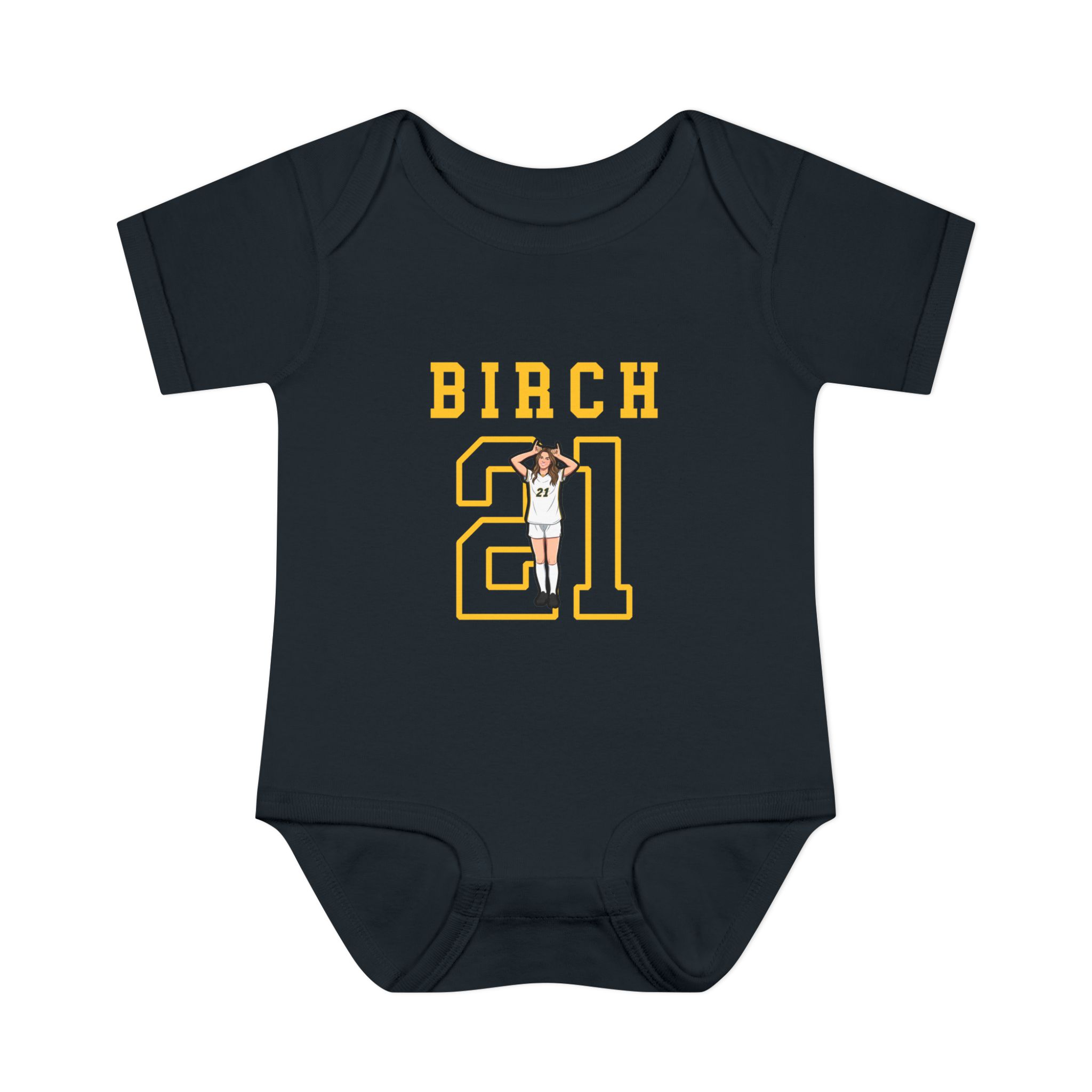 Baby Onesie — character_shirsey in Black