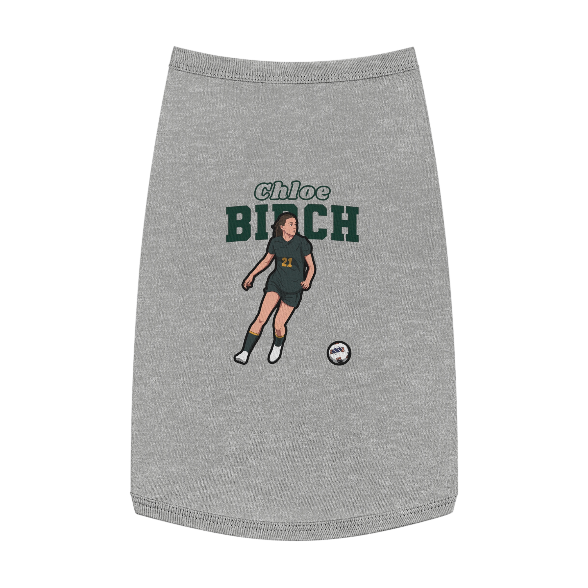 Pet Tank Top — character_name_arch in White