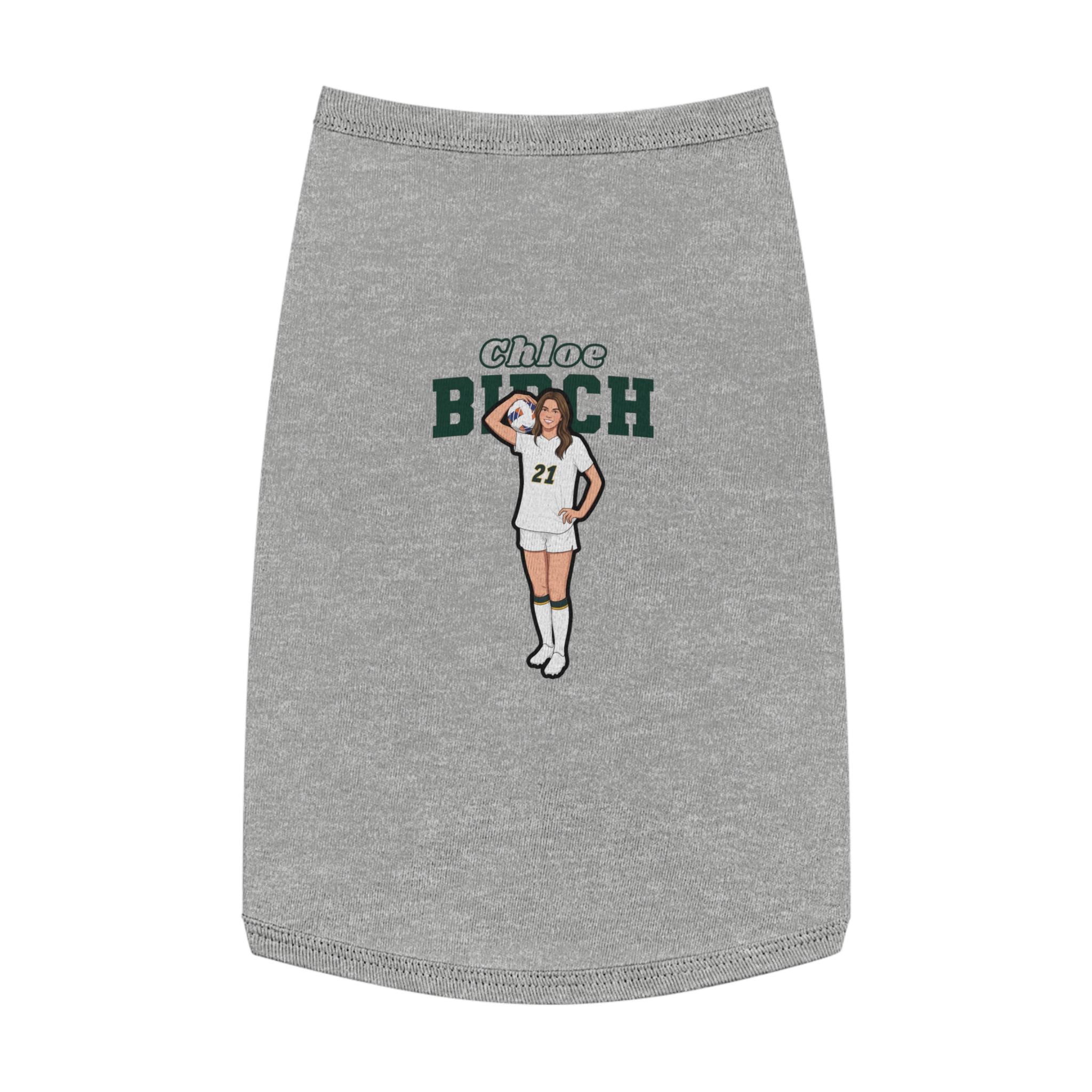 Pet Tank Top — character_name_arch in White