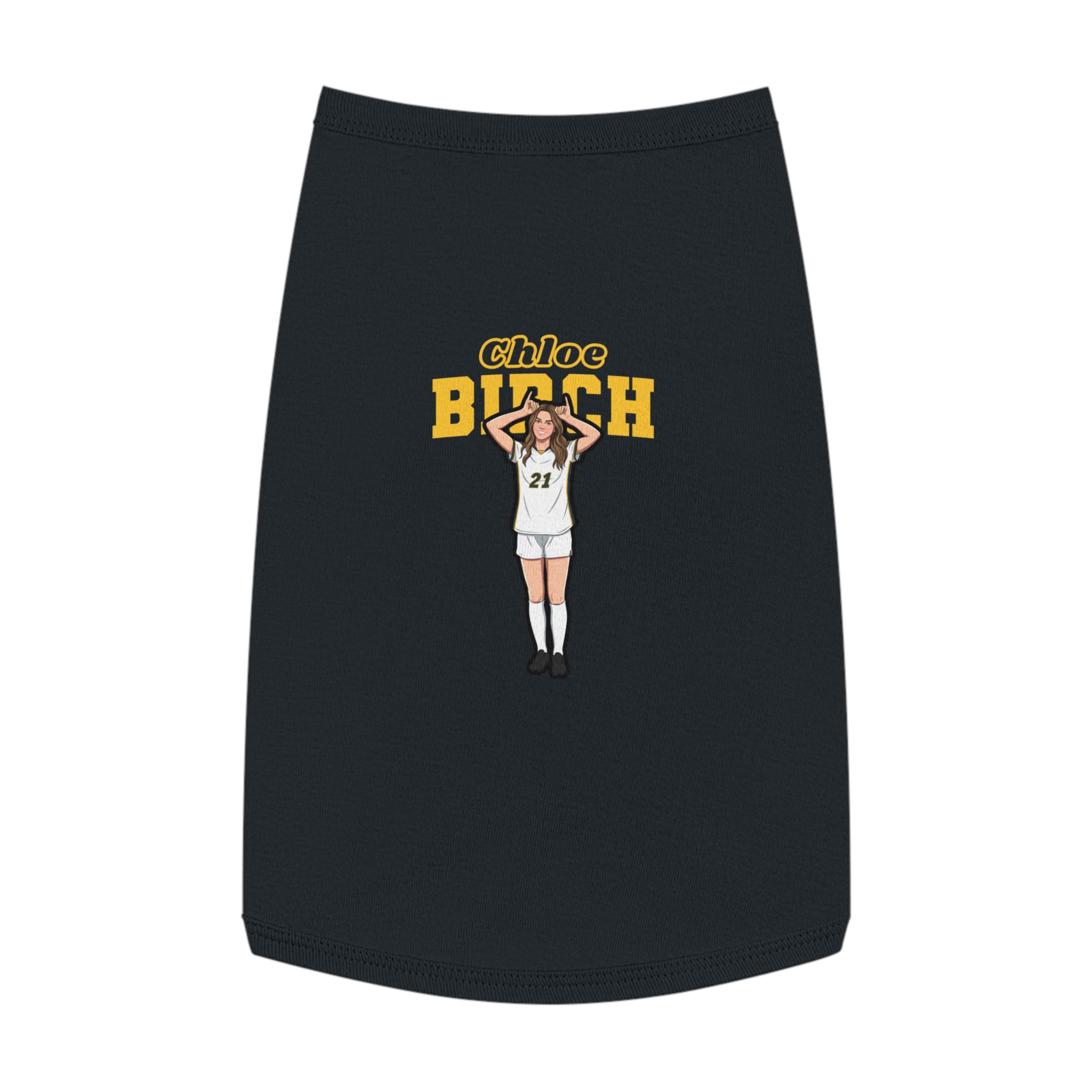 Pet Tank Top — character_name_arch in Black