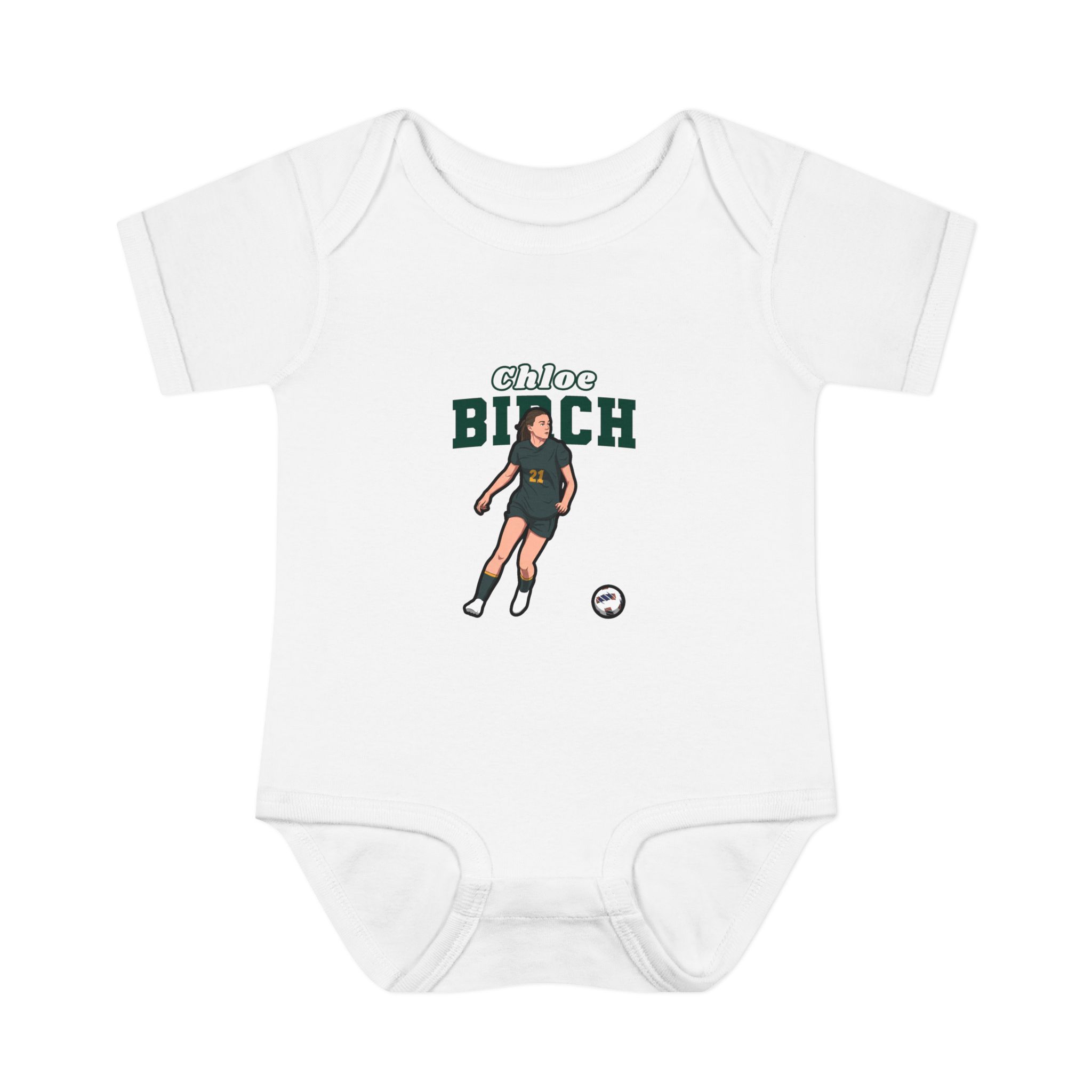 Baby Onesie — character_name_arch in White