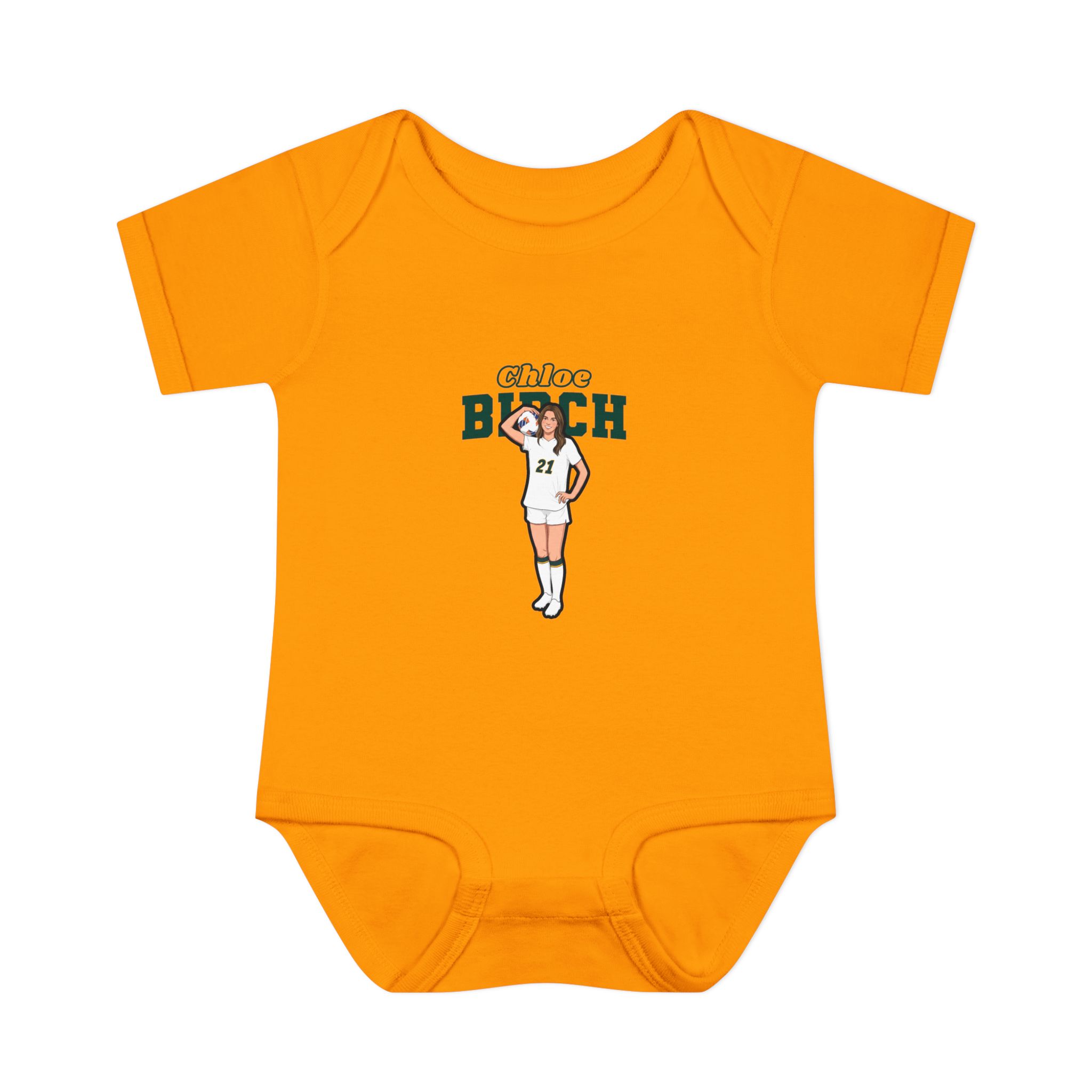 Baby Onesie — character_name_arch in Gold