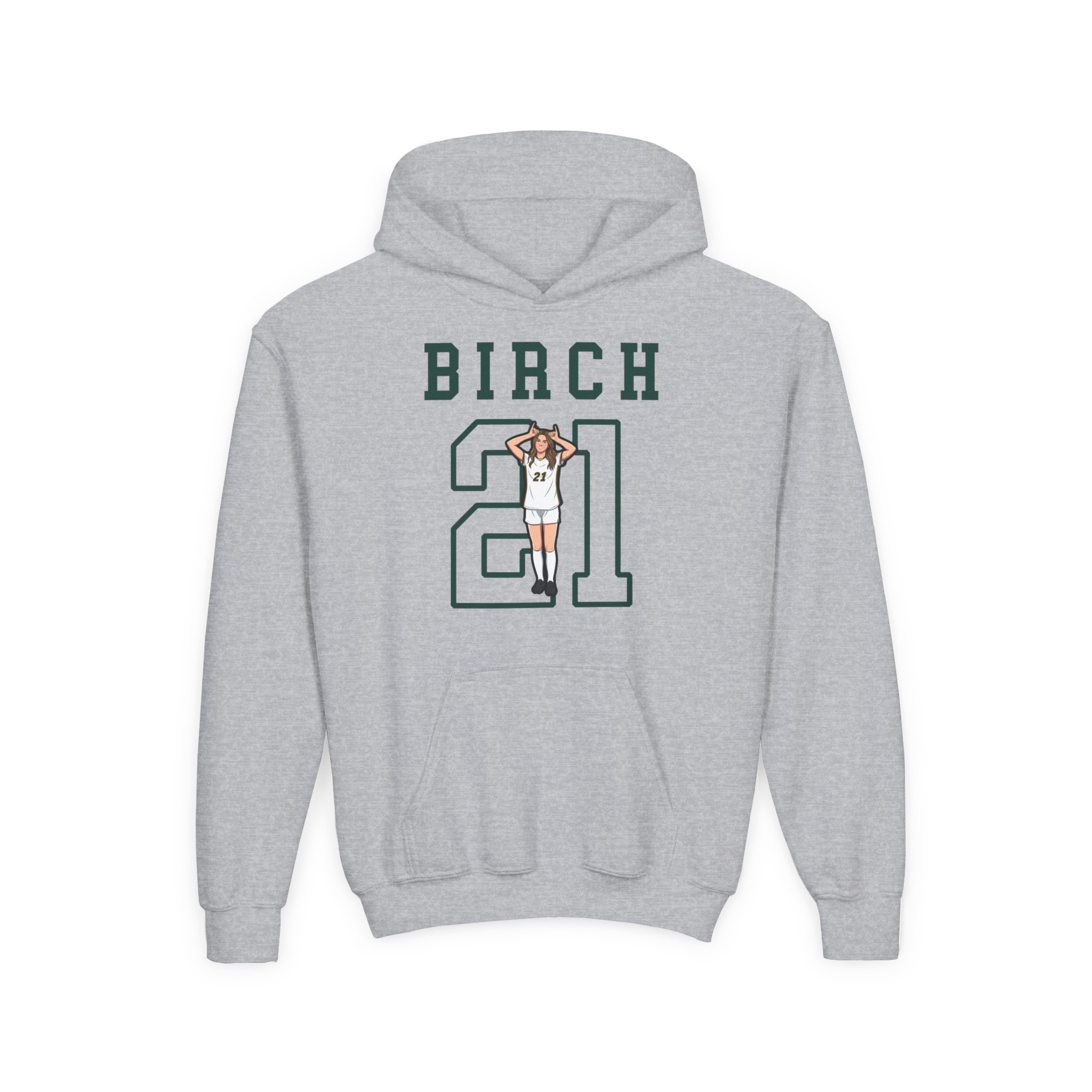 Youth Hoodie — character_shirsey in Grey