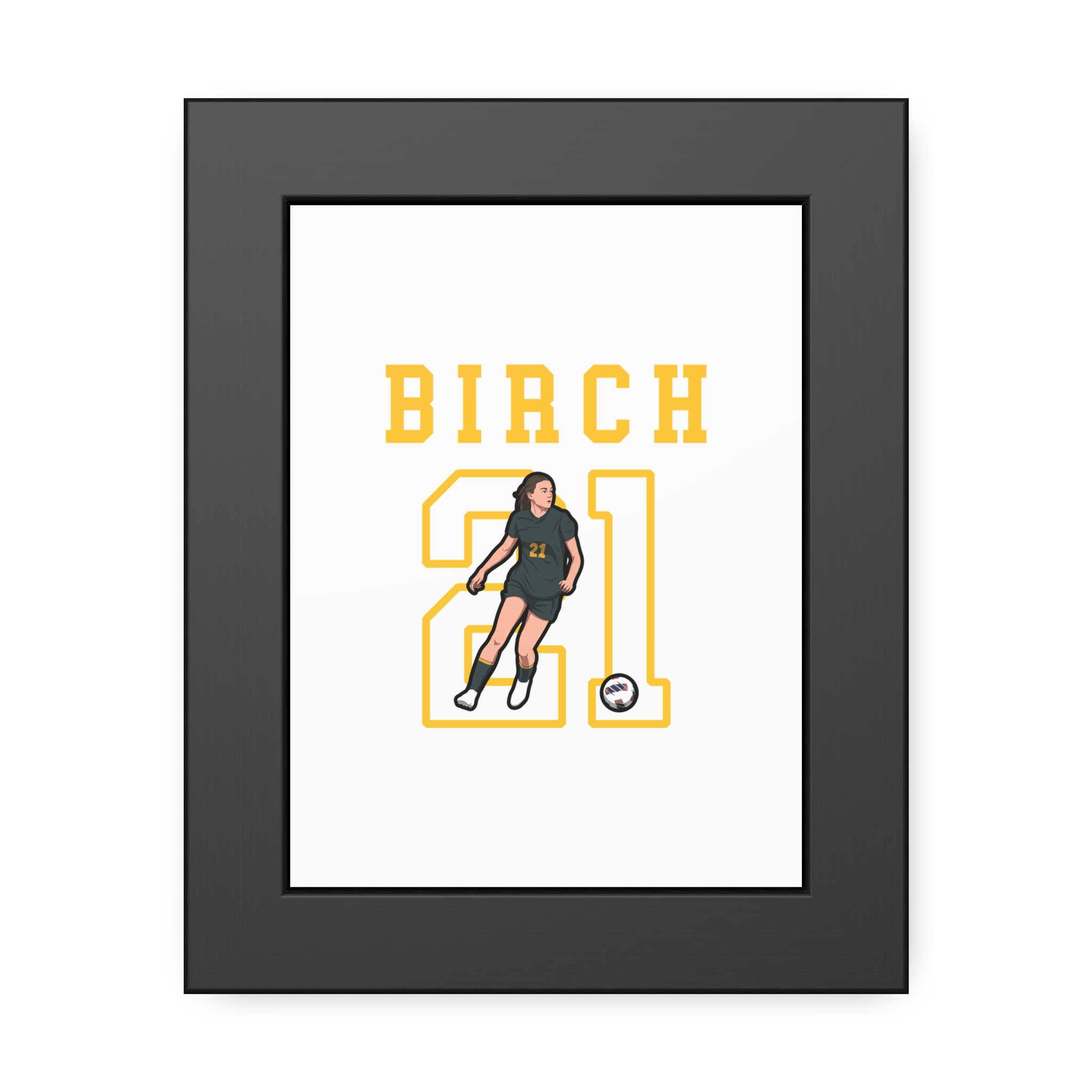 Framed Poster — character_shirsey in Black