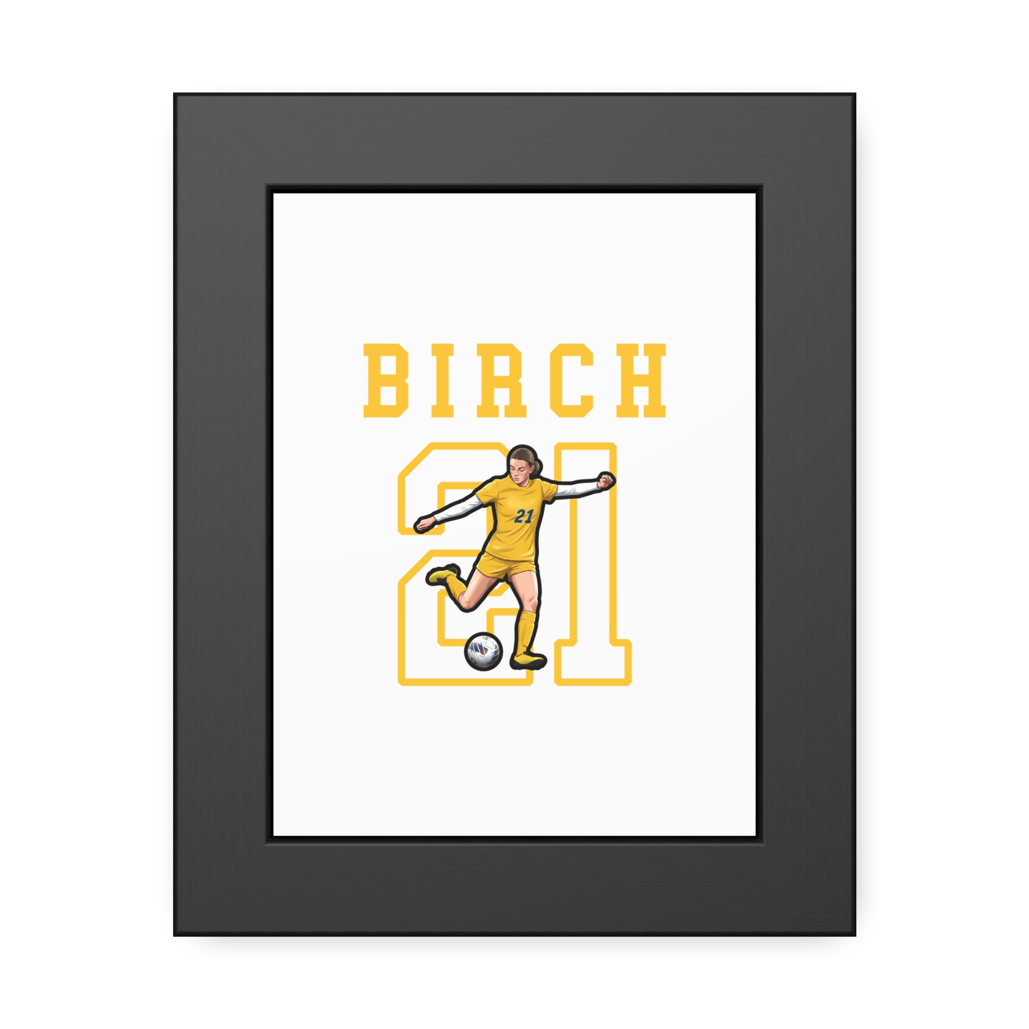 Framed Poster — character_shirsey in Black