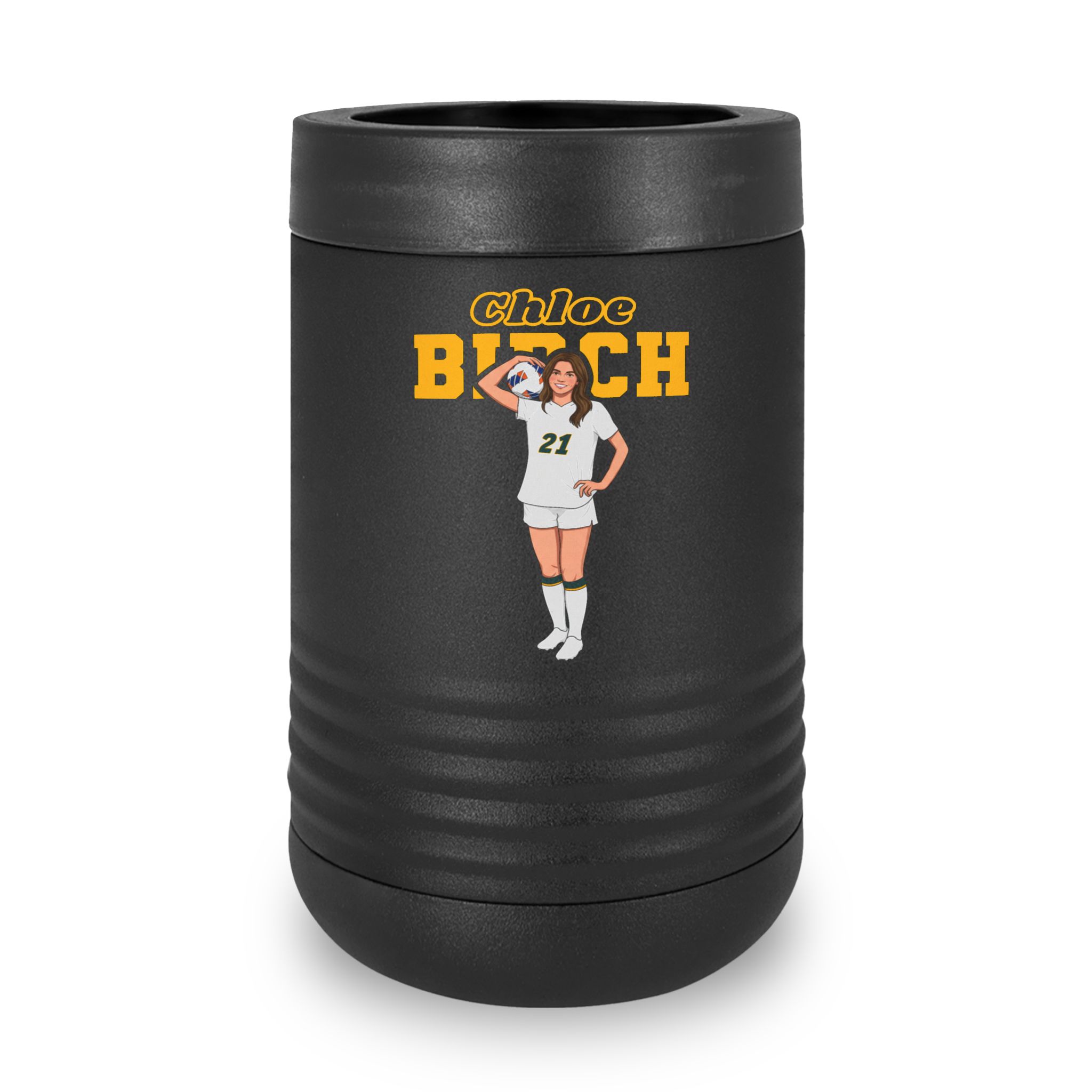 Stainless Can Cooler — character_name_arch in Black