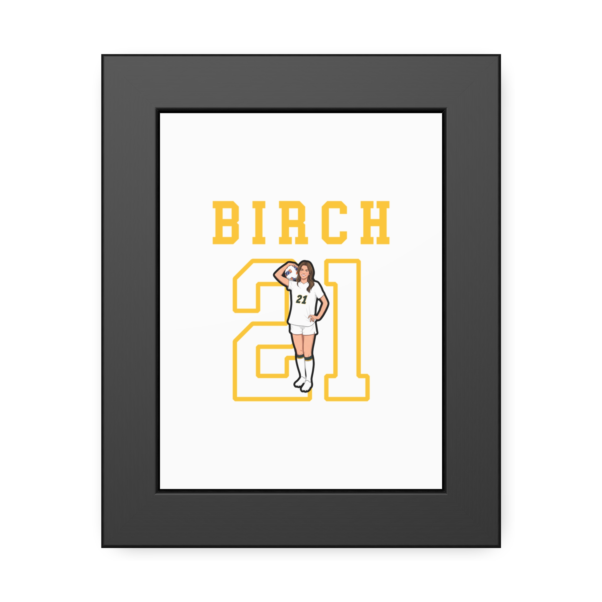 Framed Poster — character_shirsey in Black