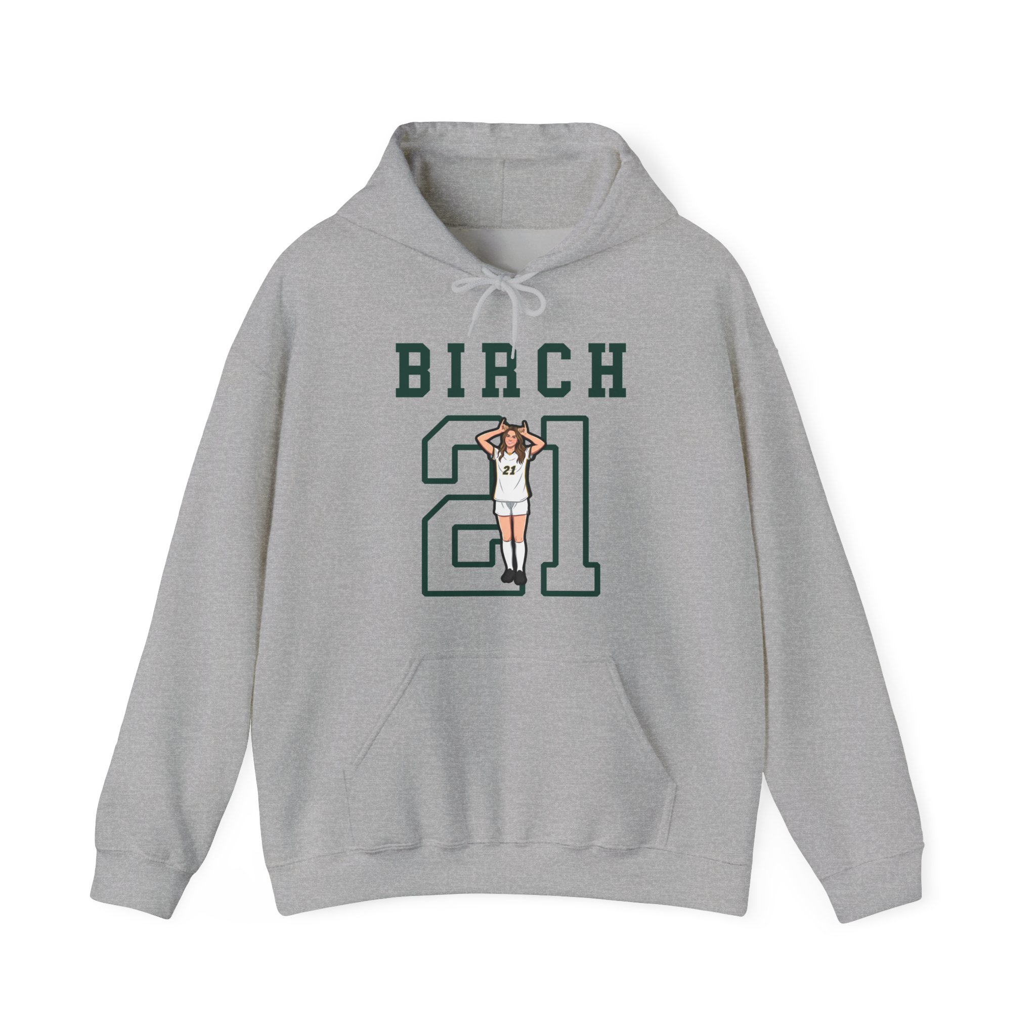 Hoodie — character_shirsey in Grey