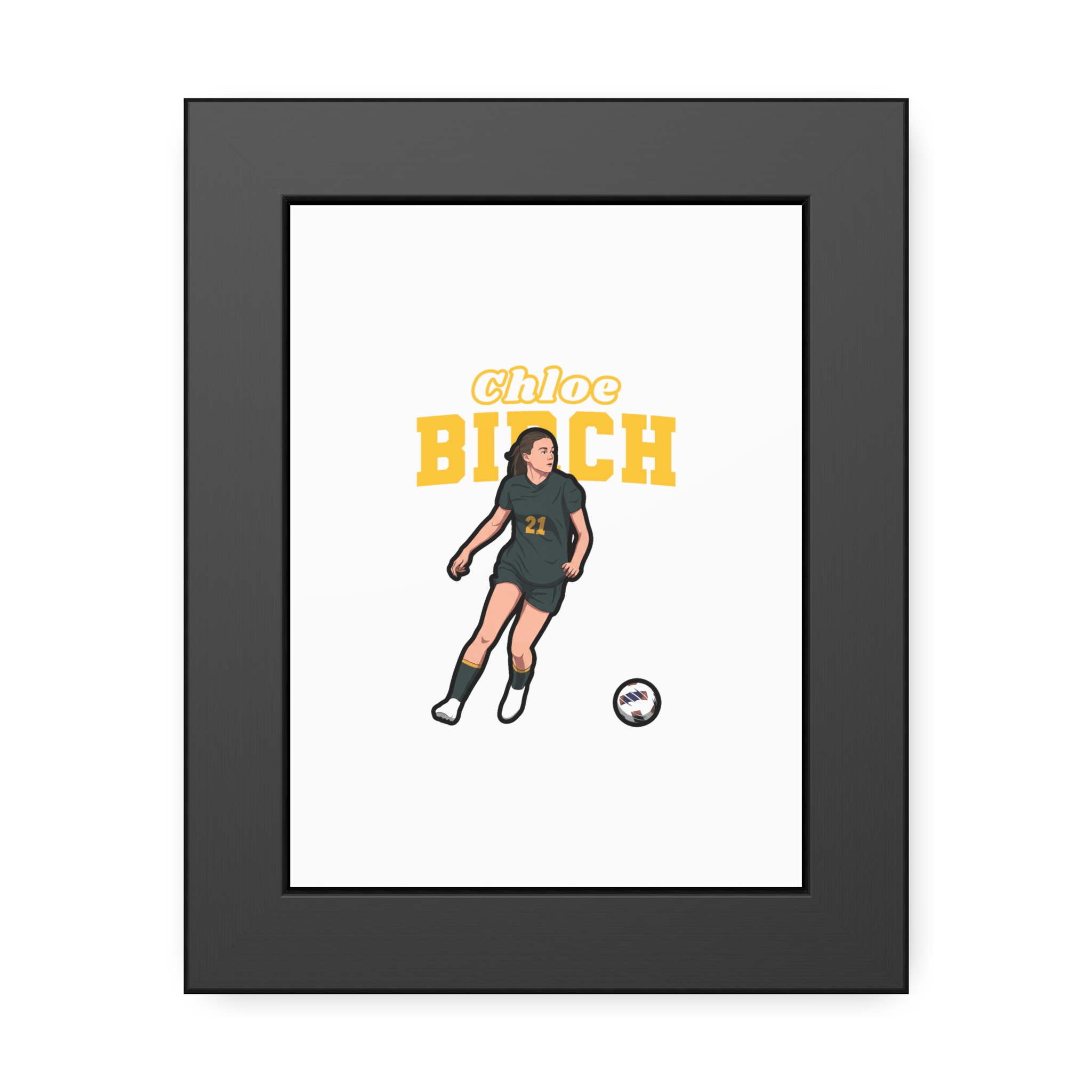 Framed Poster — character_name_arch in Black