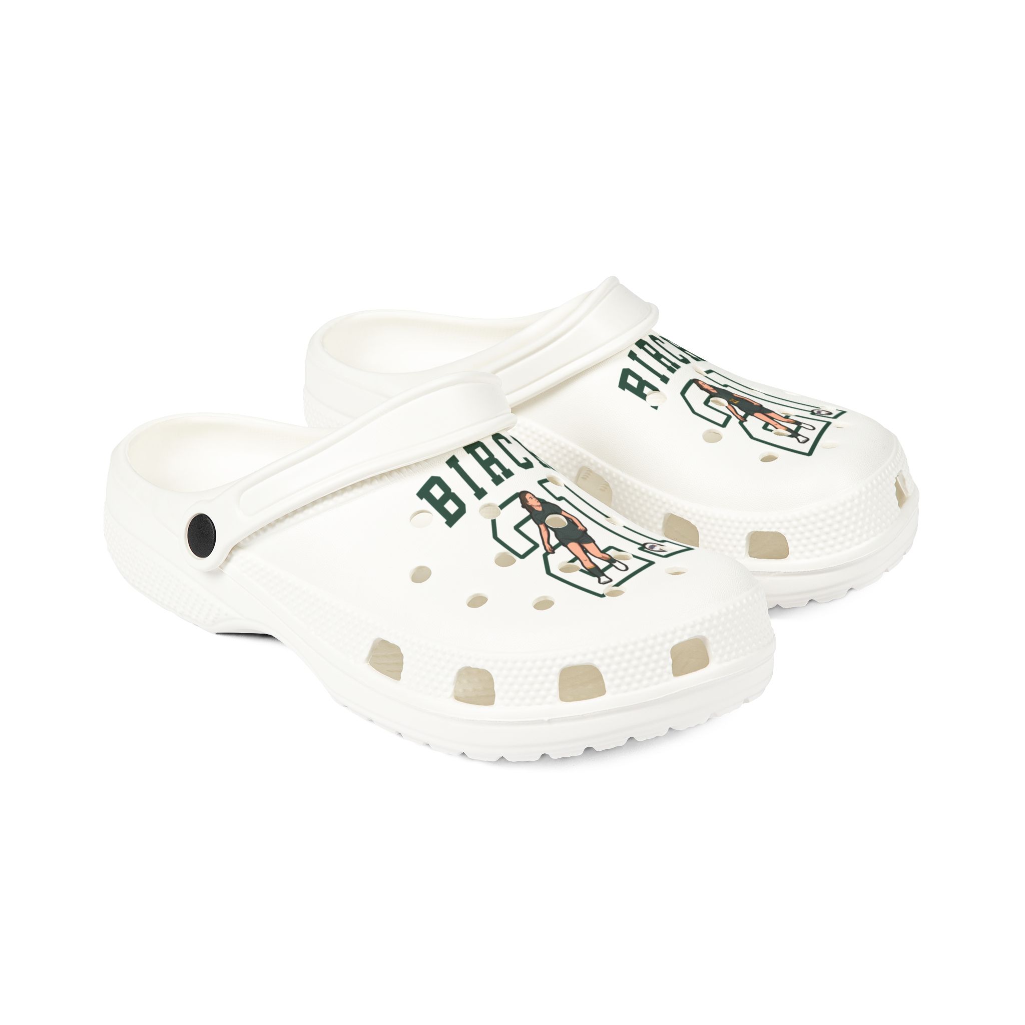 Rubber Clogs — character_shirsey in White