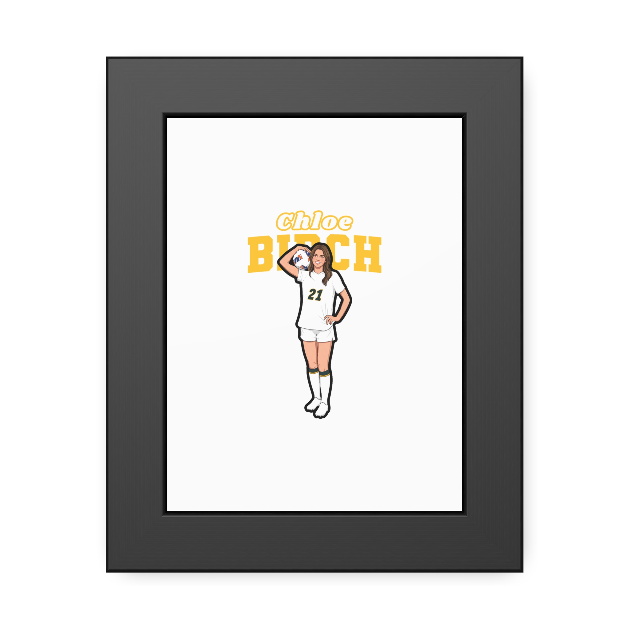 Framed Poster — character_name_arch in Black