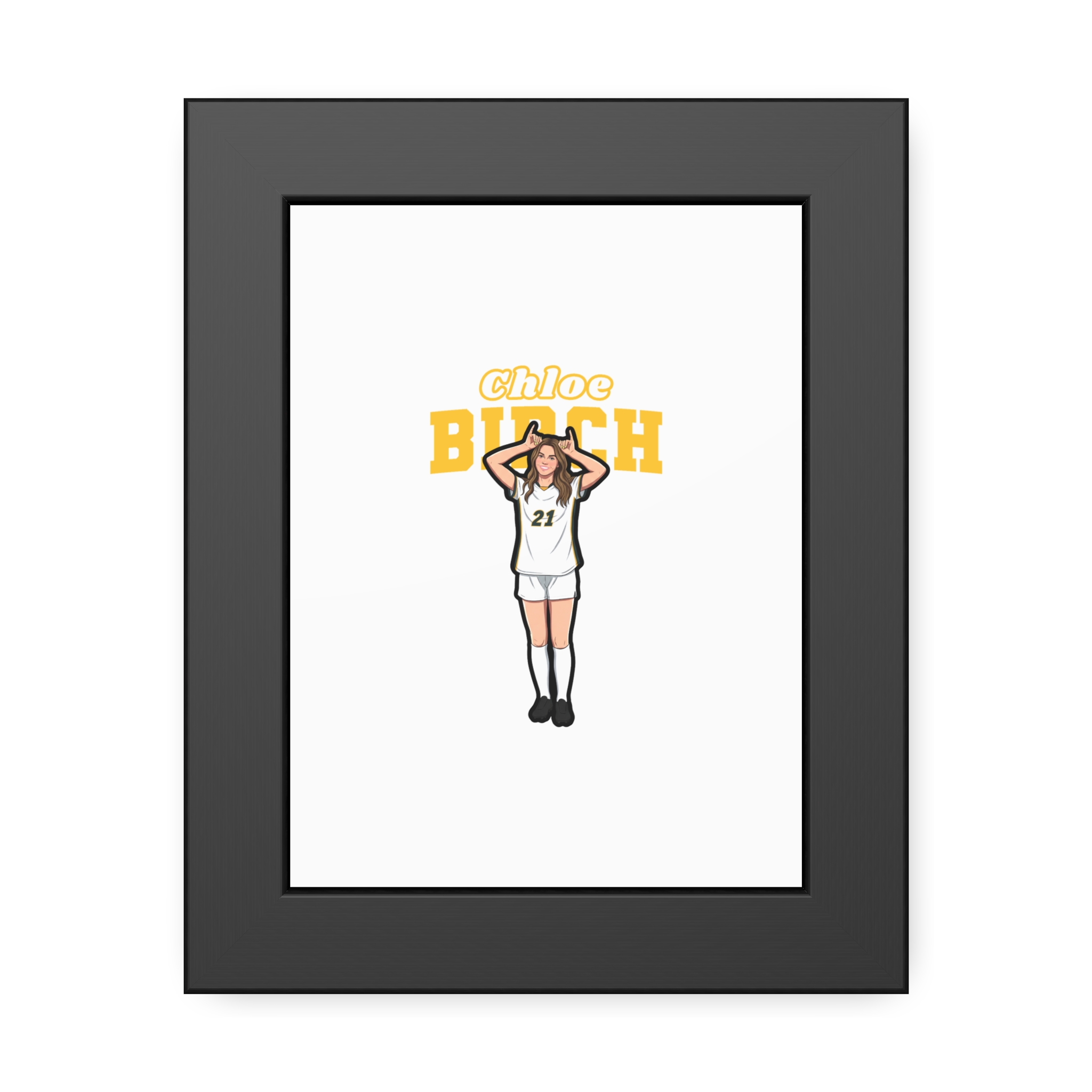 Framed Poster — character_name_arch in Black