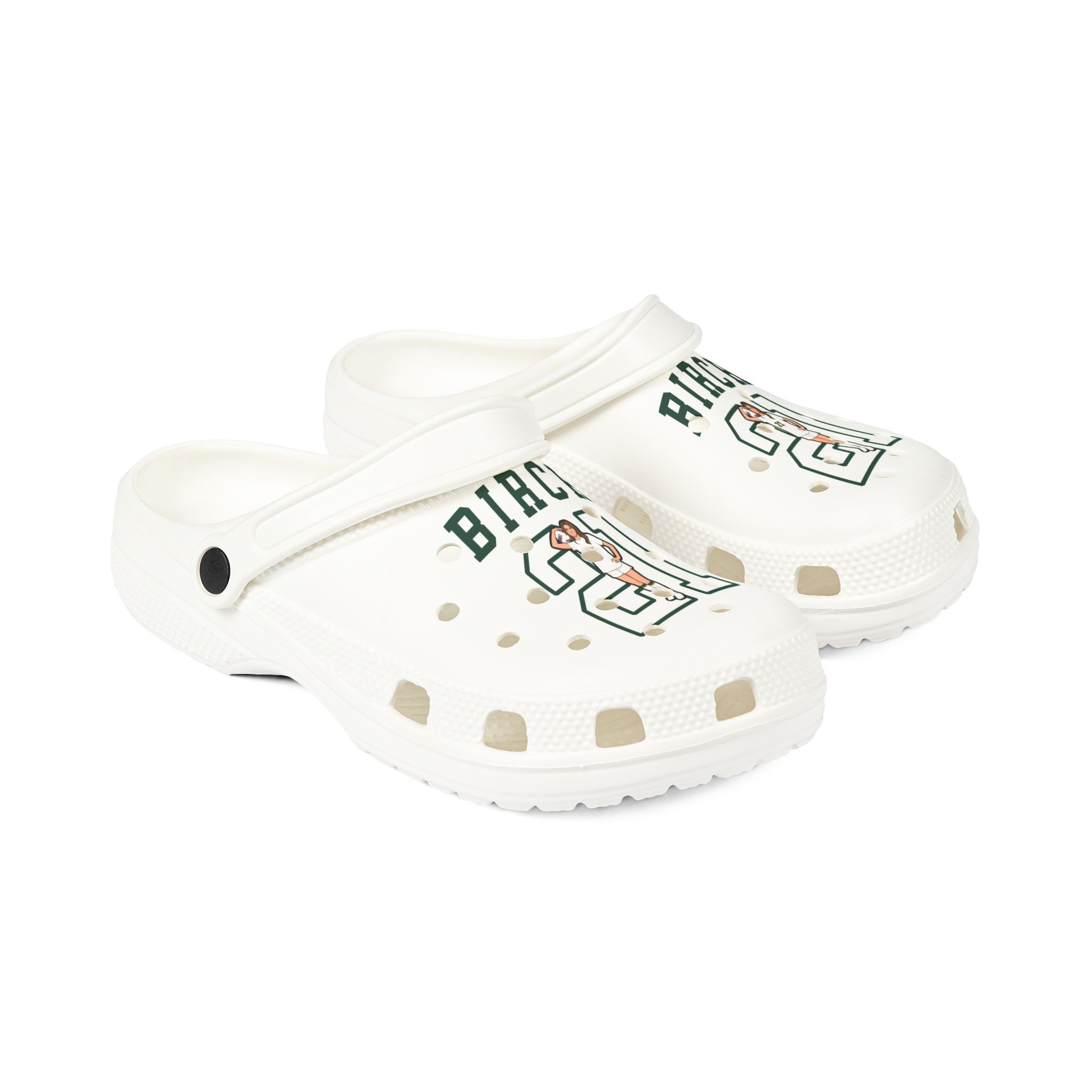 Rubber Clogs — character_shirsey in White