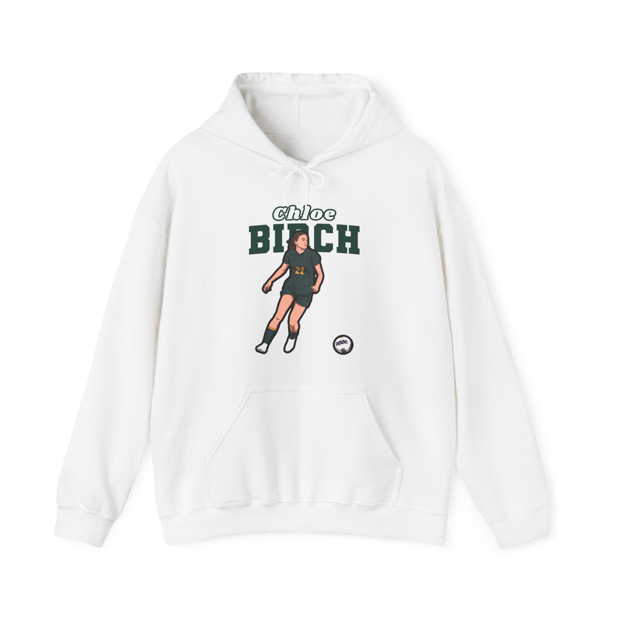 Hoodie — character_name_arch in White