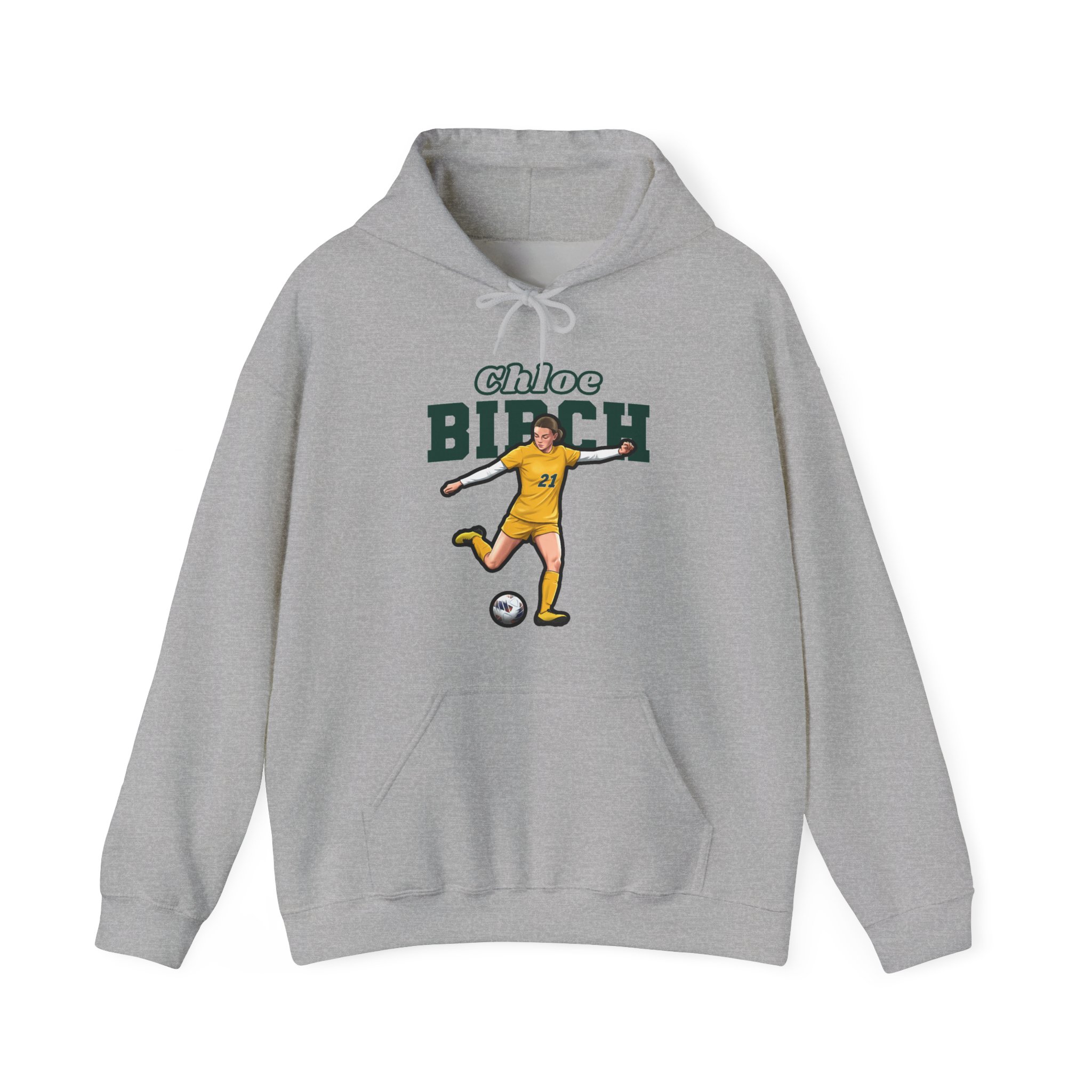 Hoodie — character_name_arch in Grey