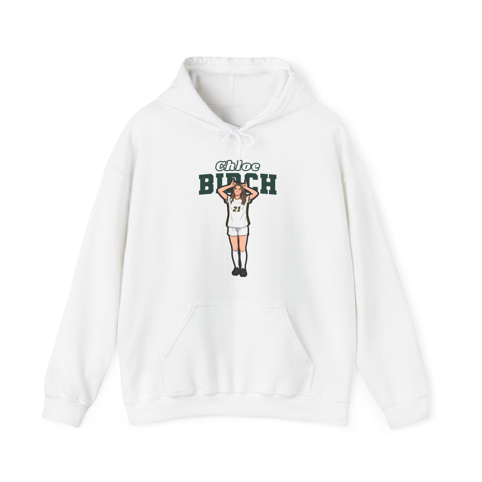 Hoodie — character_name_arch in White