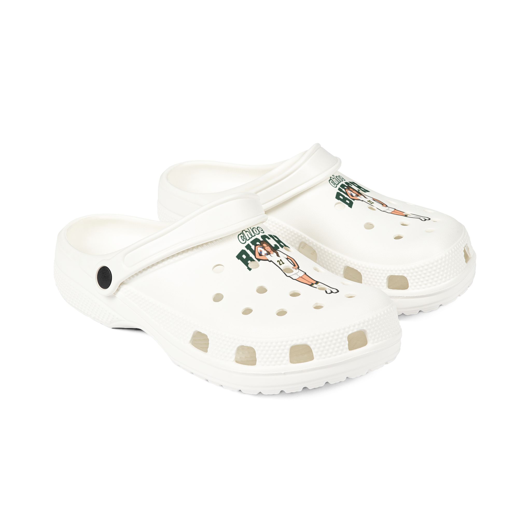 Rubber Clogs — character_name_arch in White