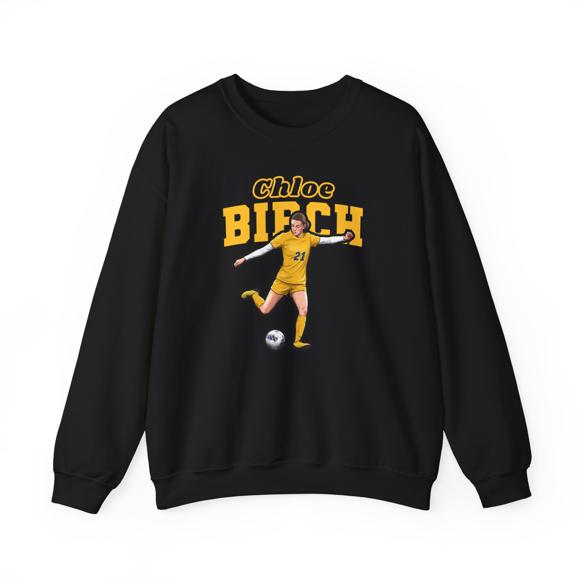 Crewneck Sweatshirt — character_name_arch in Black