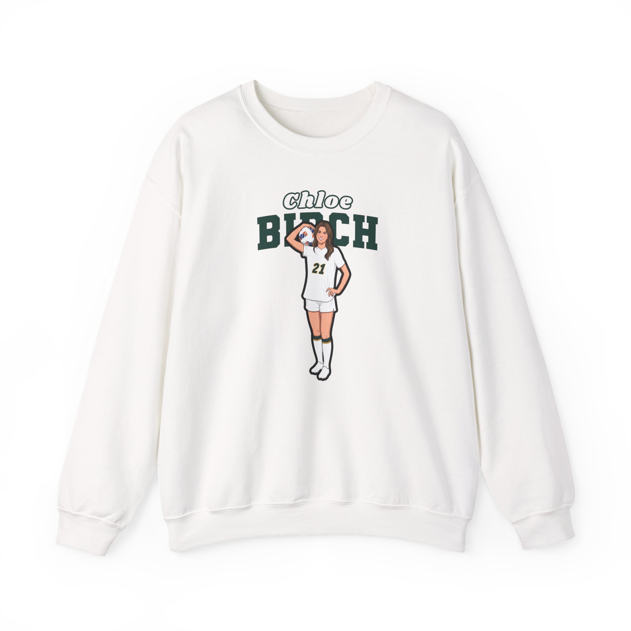 Crewneck Sweatshirt — character_name_arch in White