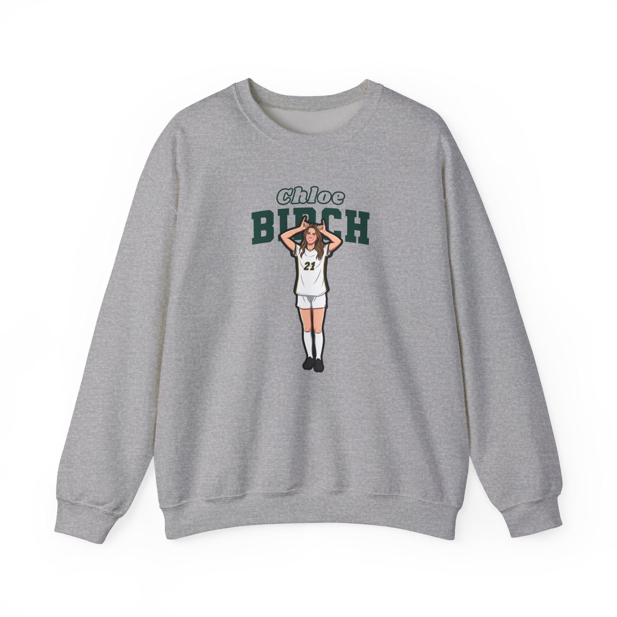 Crewneck Sweatshirt — character_name_arch in Grey