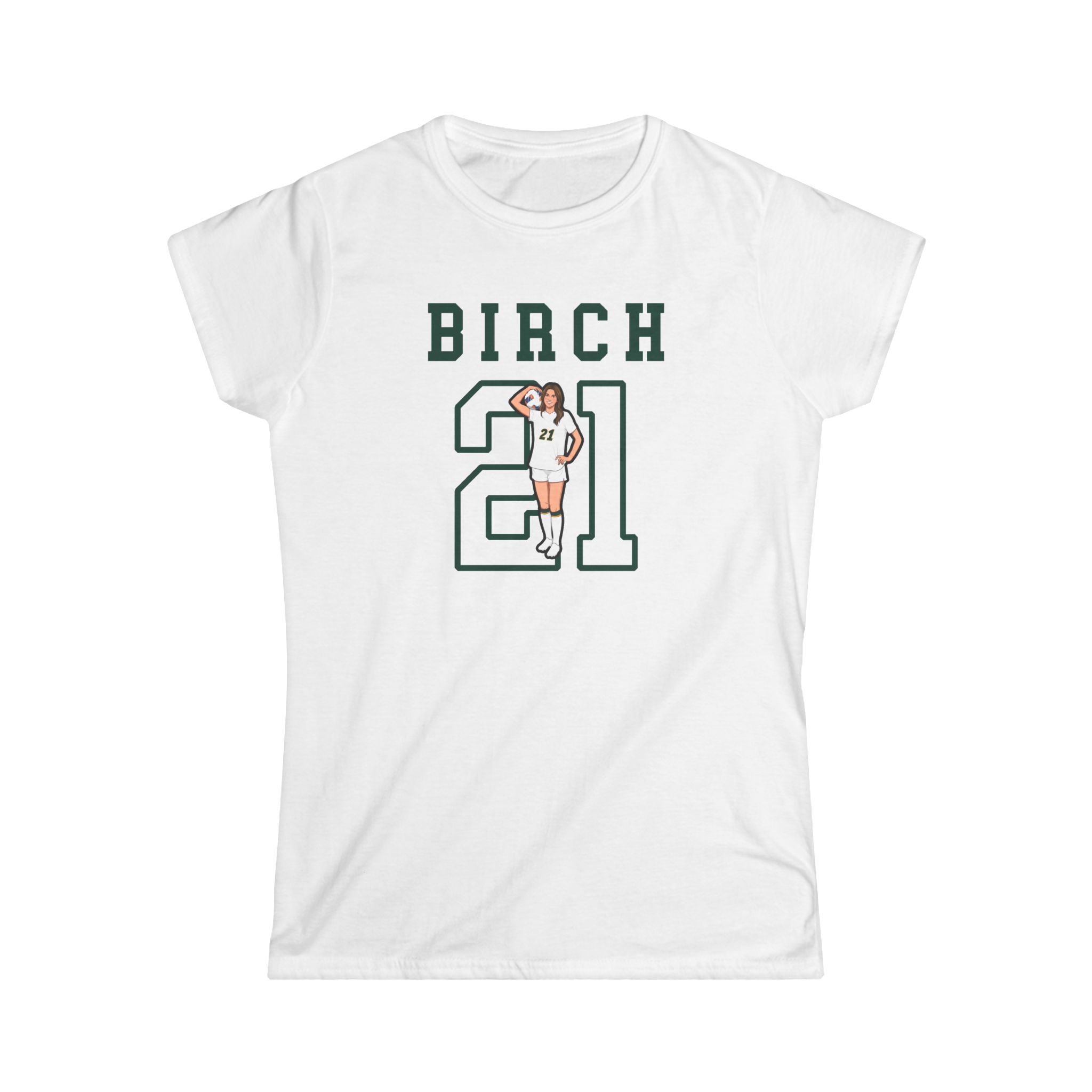 Women's Softstyle Tee — character_shirsey in White